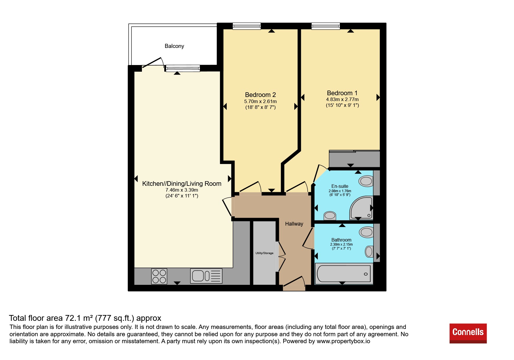 Flat 69, Picture House, 1, Marketfield Way, Redhill floorplan