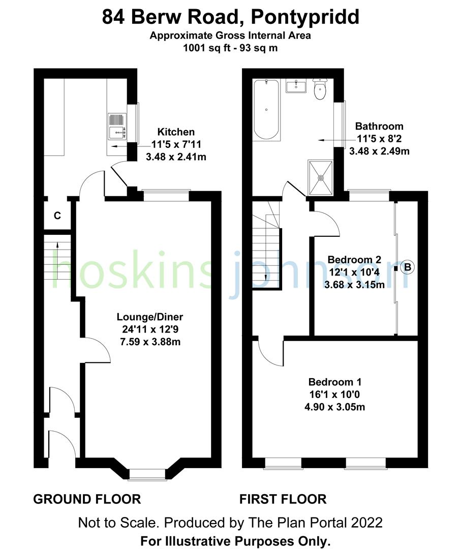 Berw Road, Pontypridd CF37, 2 bedroom terraced house for sale