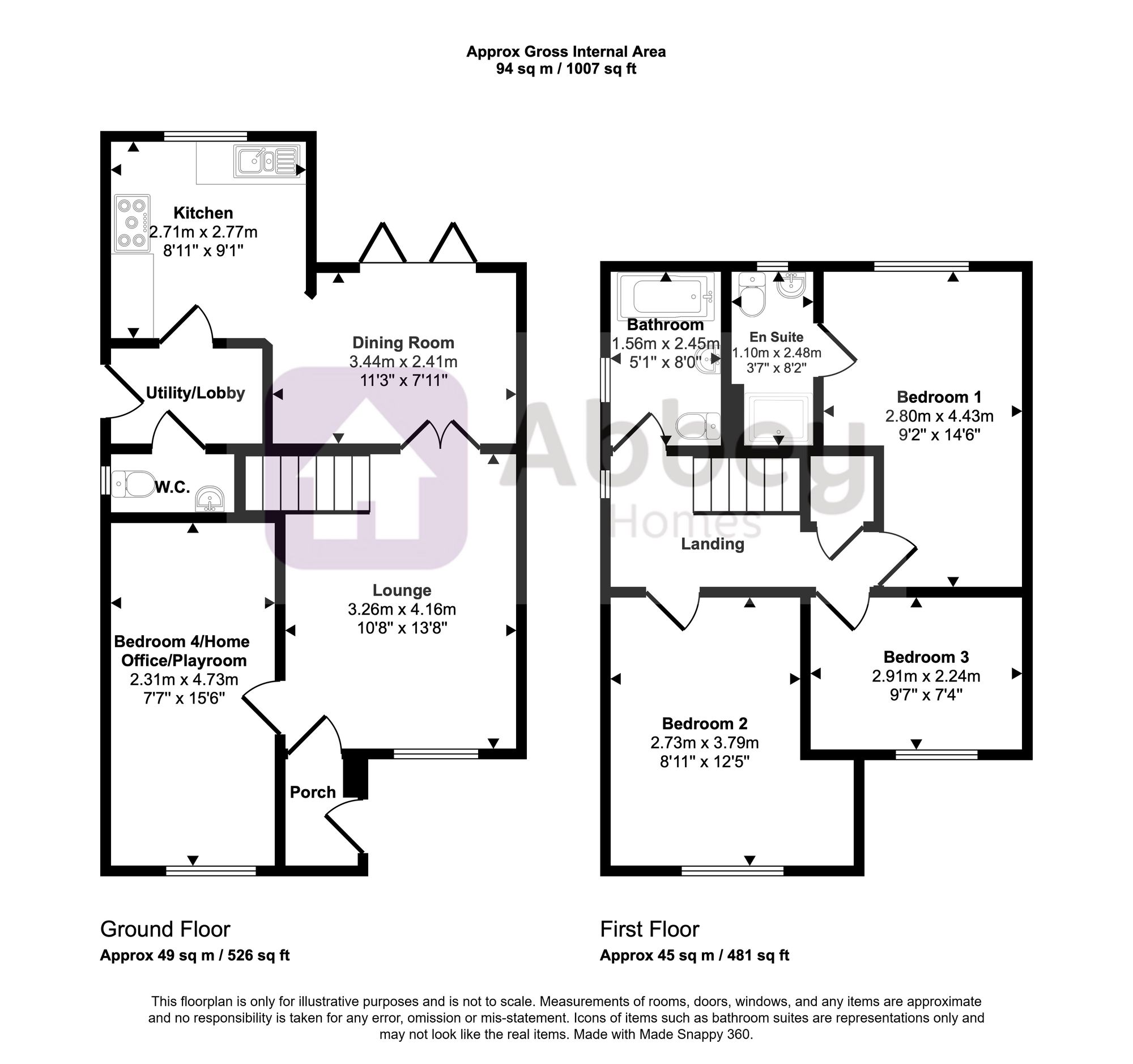 26 Lords Avenue, Leicester floorplan