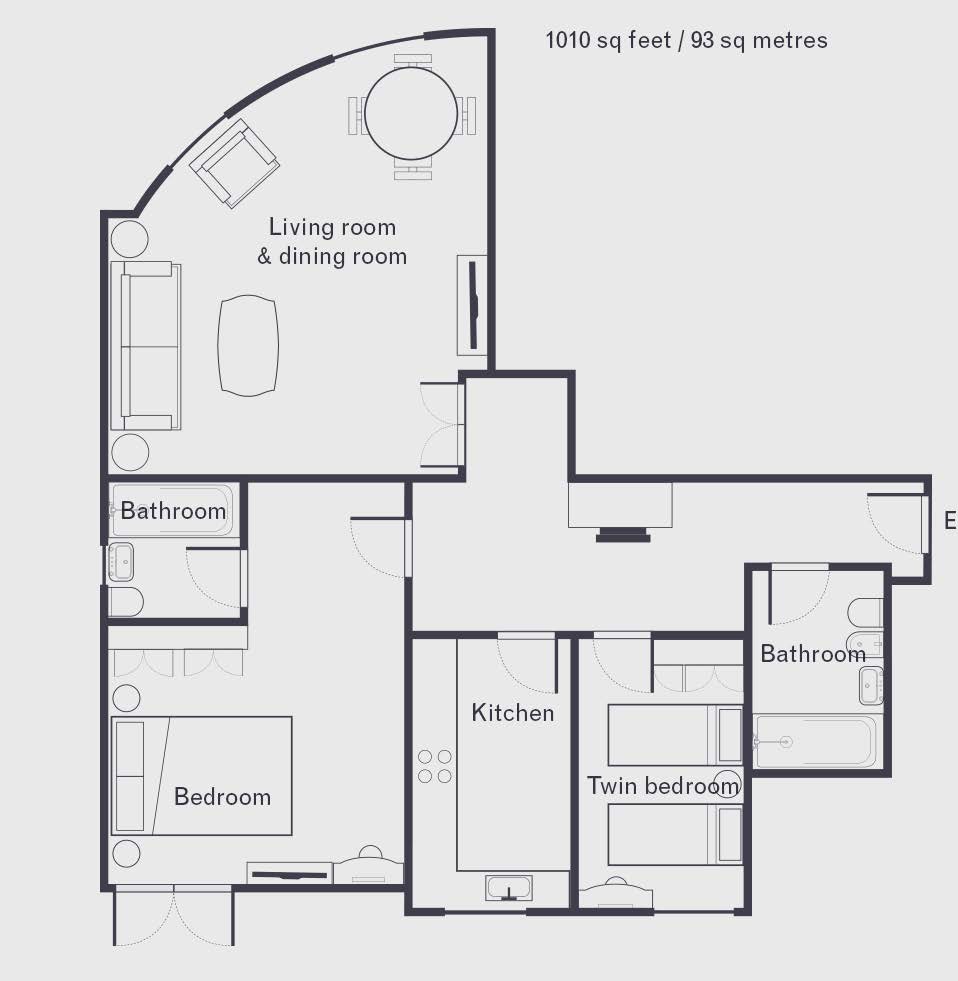 Apartment 2,, Europa House, Little Venice floorplan