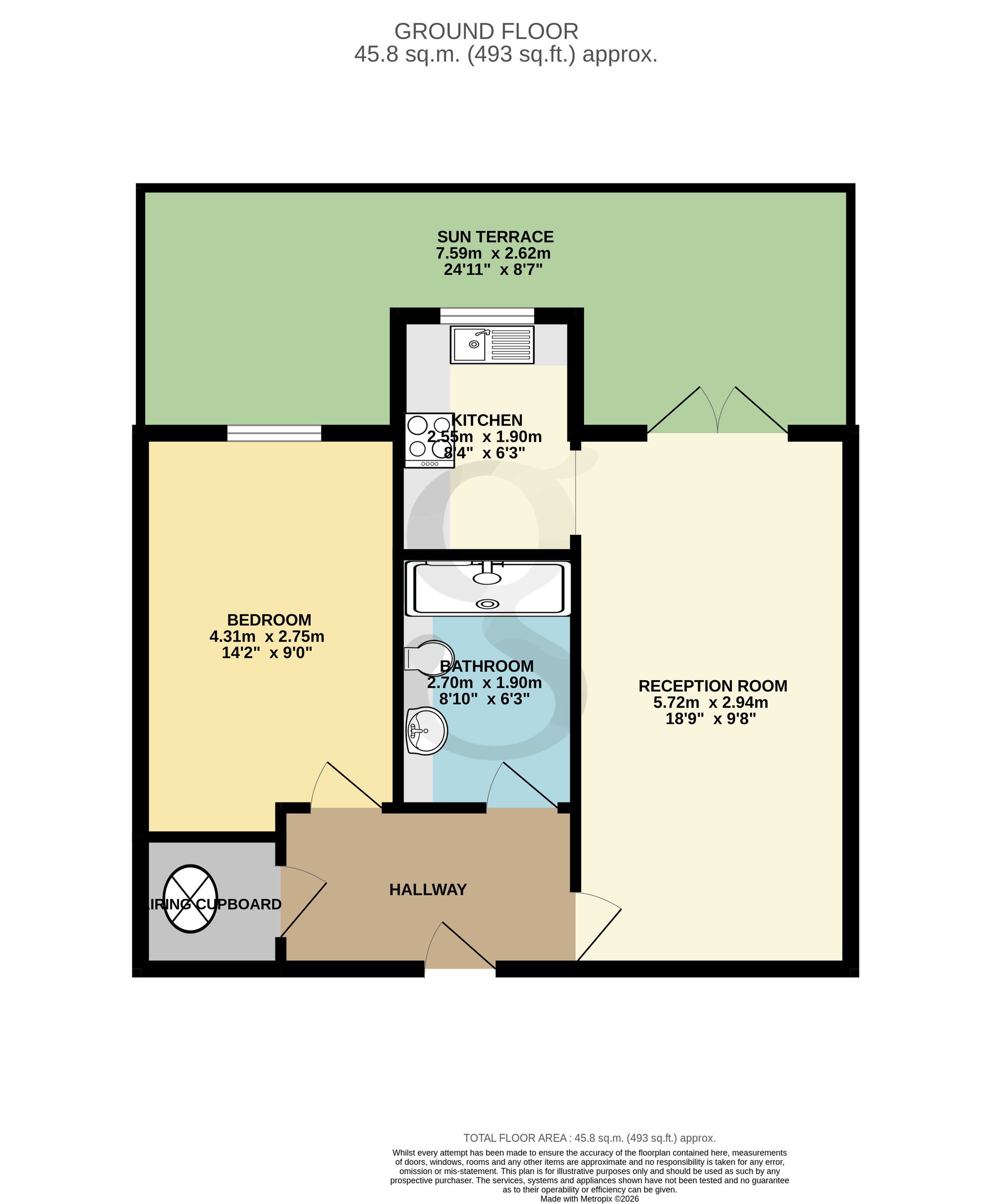 75 Rose Mews L'Hermitage Gardens La Route De Beaumont, Jersey floorplan