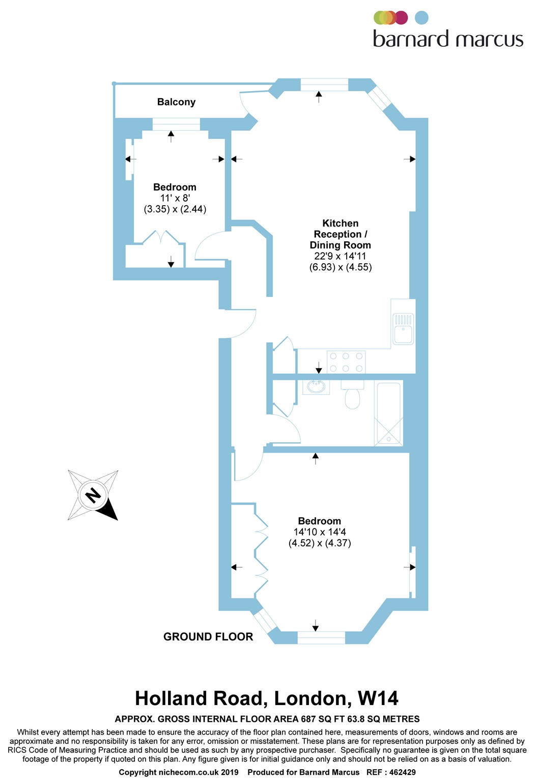 2 Bedrooms Flat for sale in Holland Road, London W14