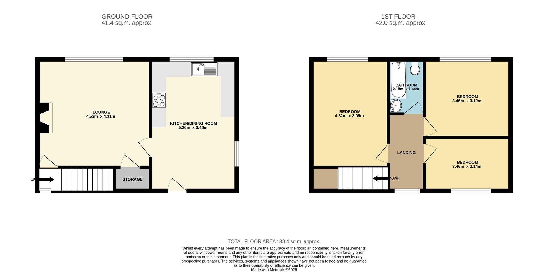 100, Barnsley Road, Pontefract floorplan