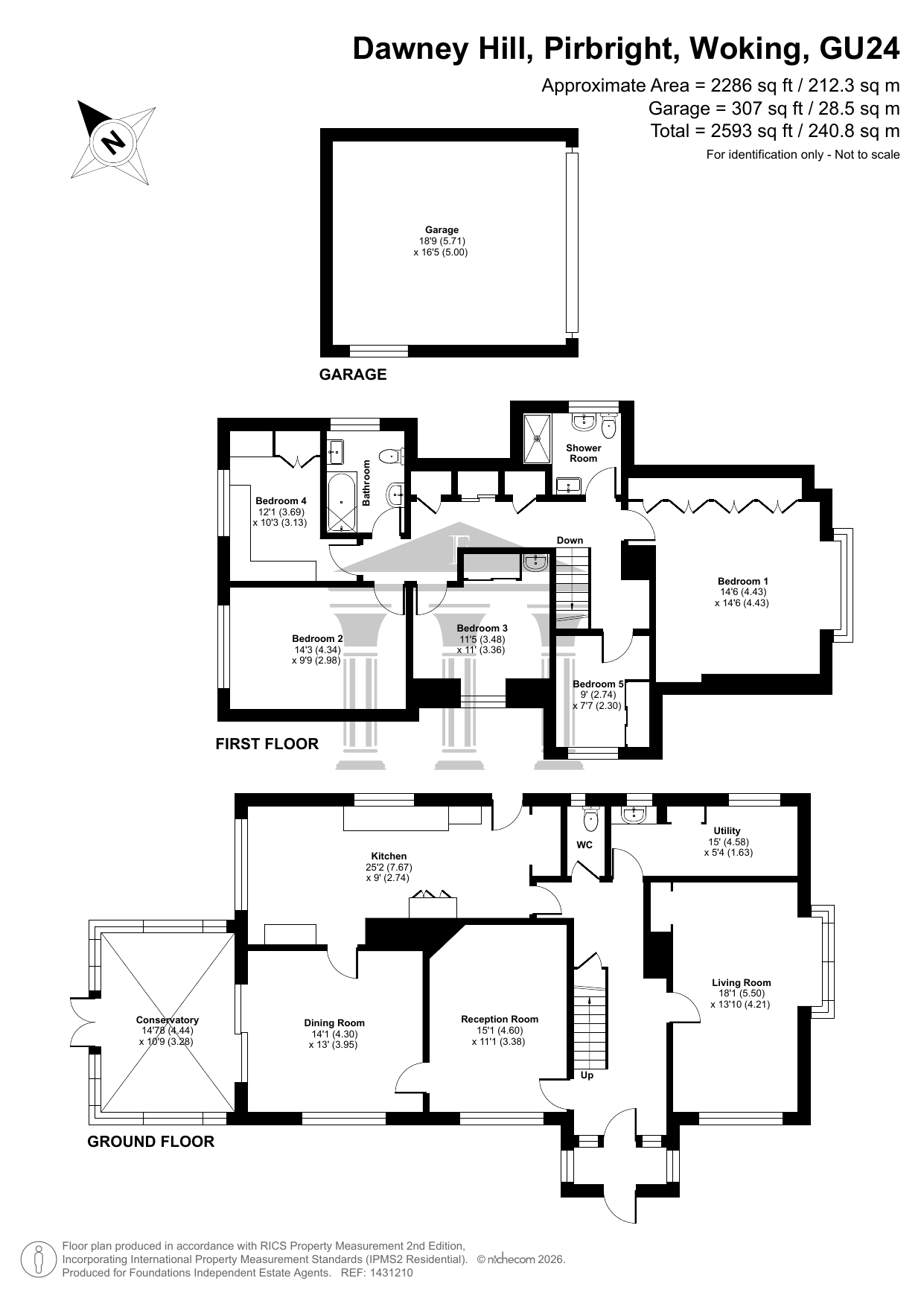 Hillcote, Dawney Hill, Woking floorplan