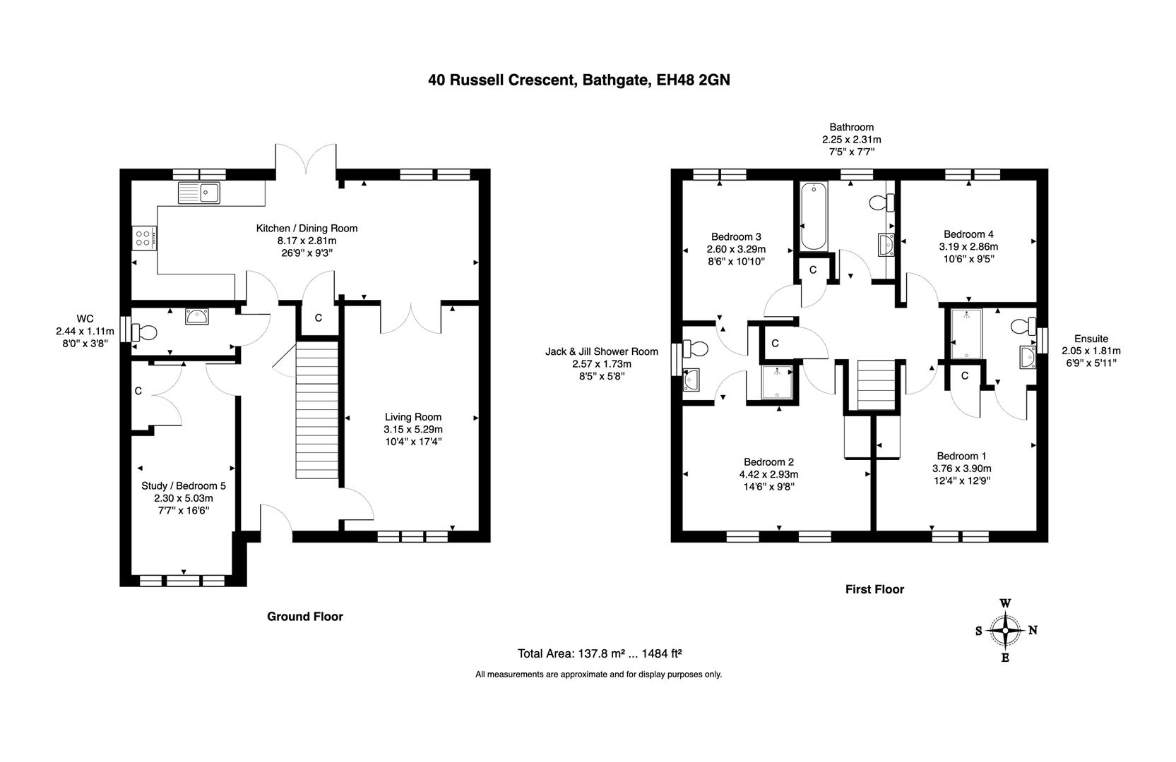 40, Russell Crescent, Bathgate floorplan