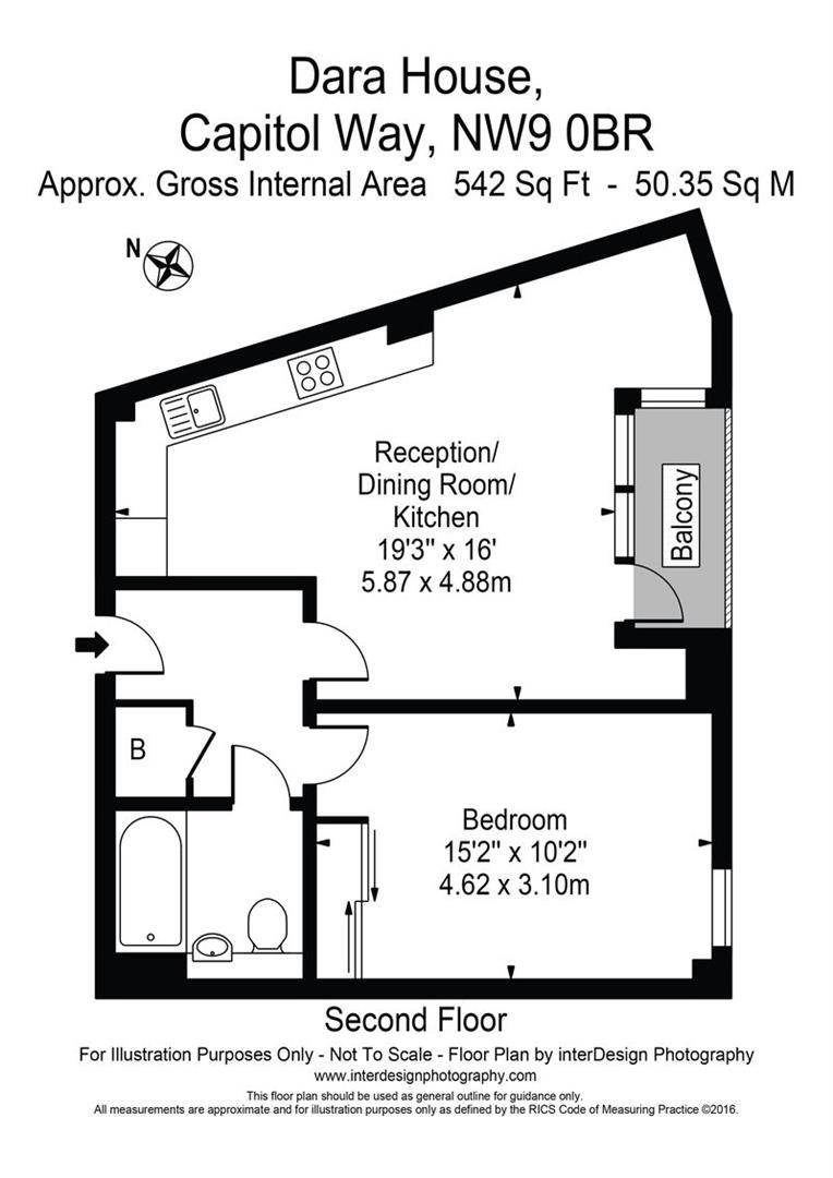 Flat 19 Dara House, 50, Capitol Way, London floorplan