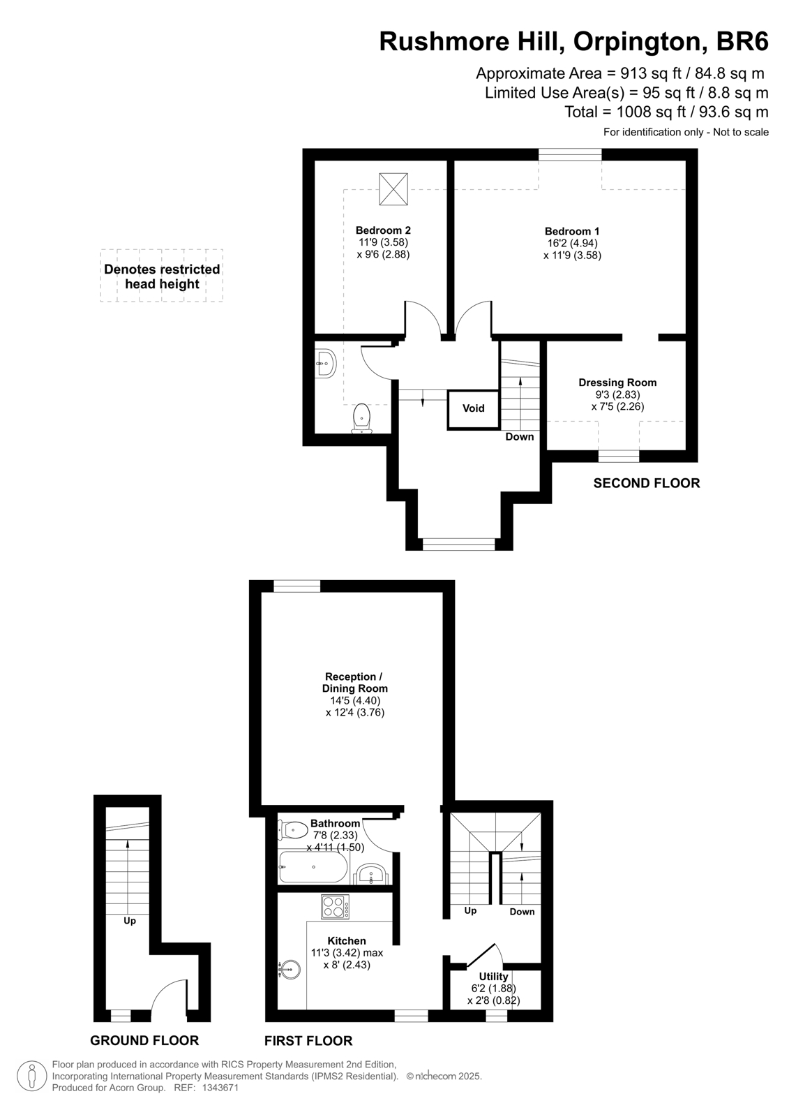 Flat 7 Clarence House,,, Clarence Court Rushmore Hill, Orpington floorplan