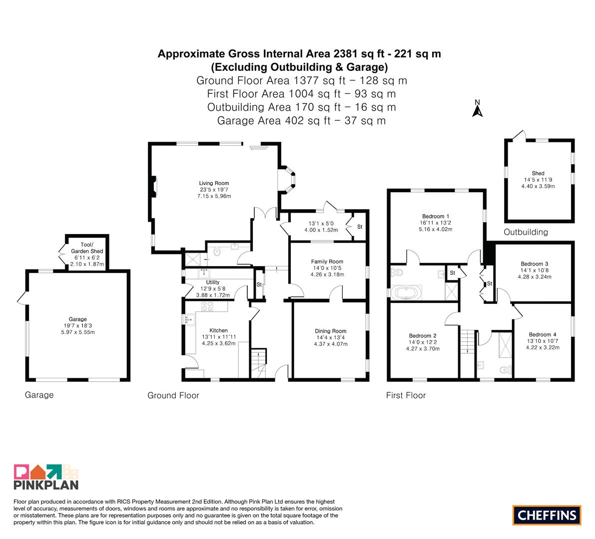 The Old Post Office, 102, High Street, Longstowe floorplan