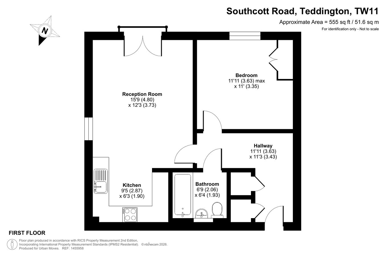 Flat Eight, Ironside Court, Teddington floorplan