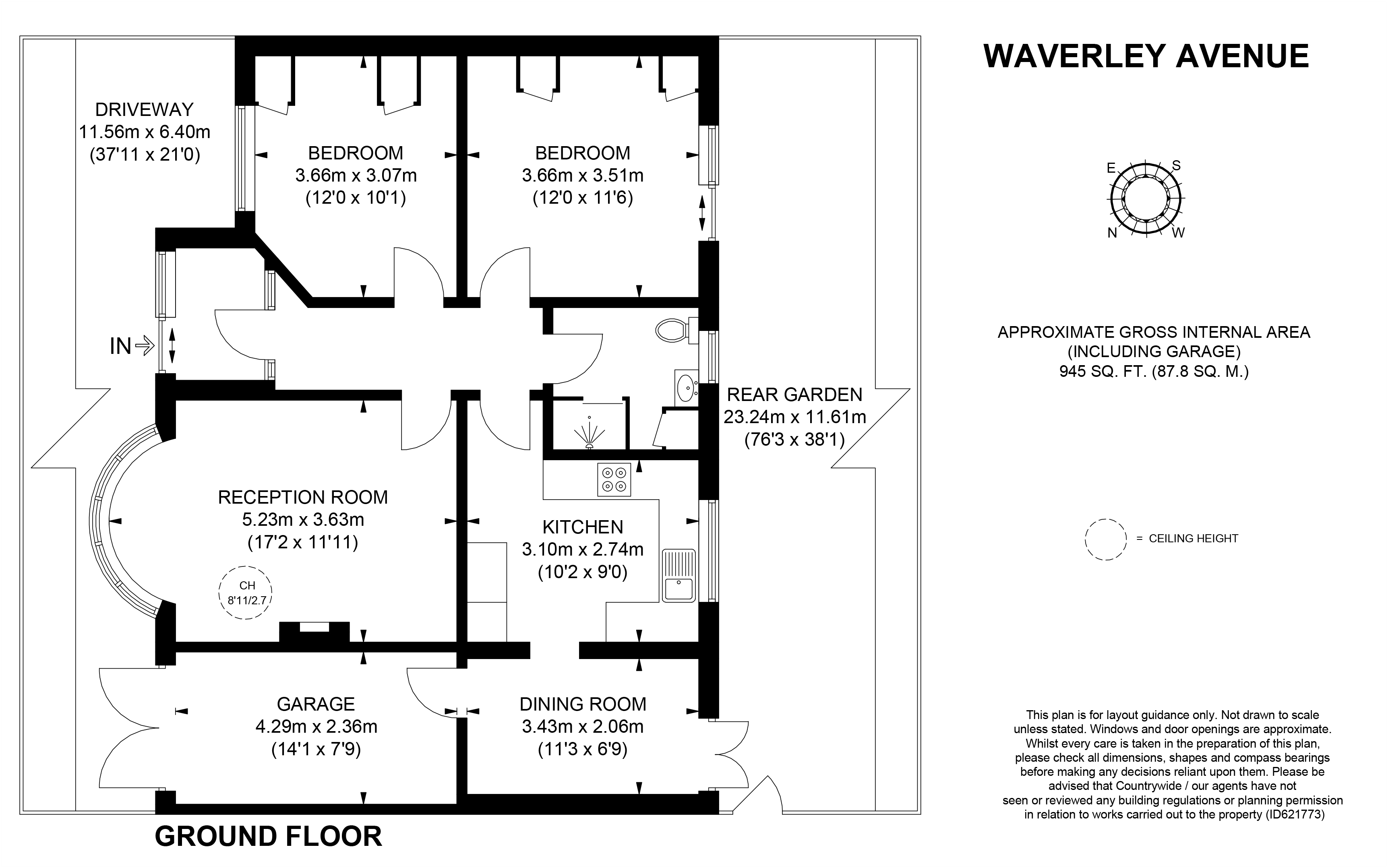 Waverley Avenue, Twickenham TW2, 2 bedroom bungalow for sale 54236402