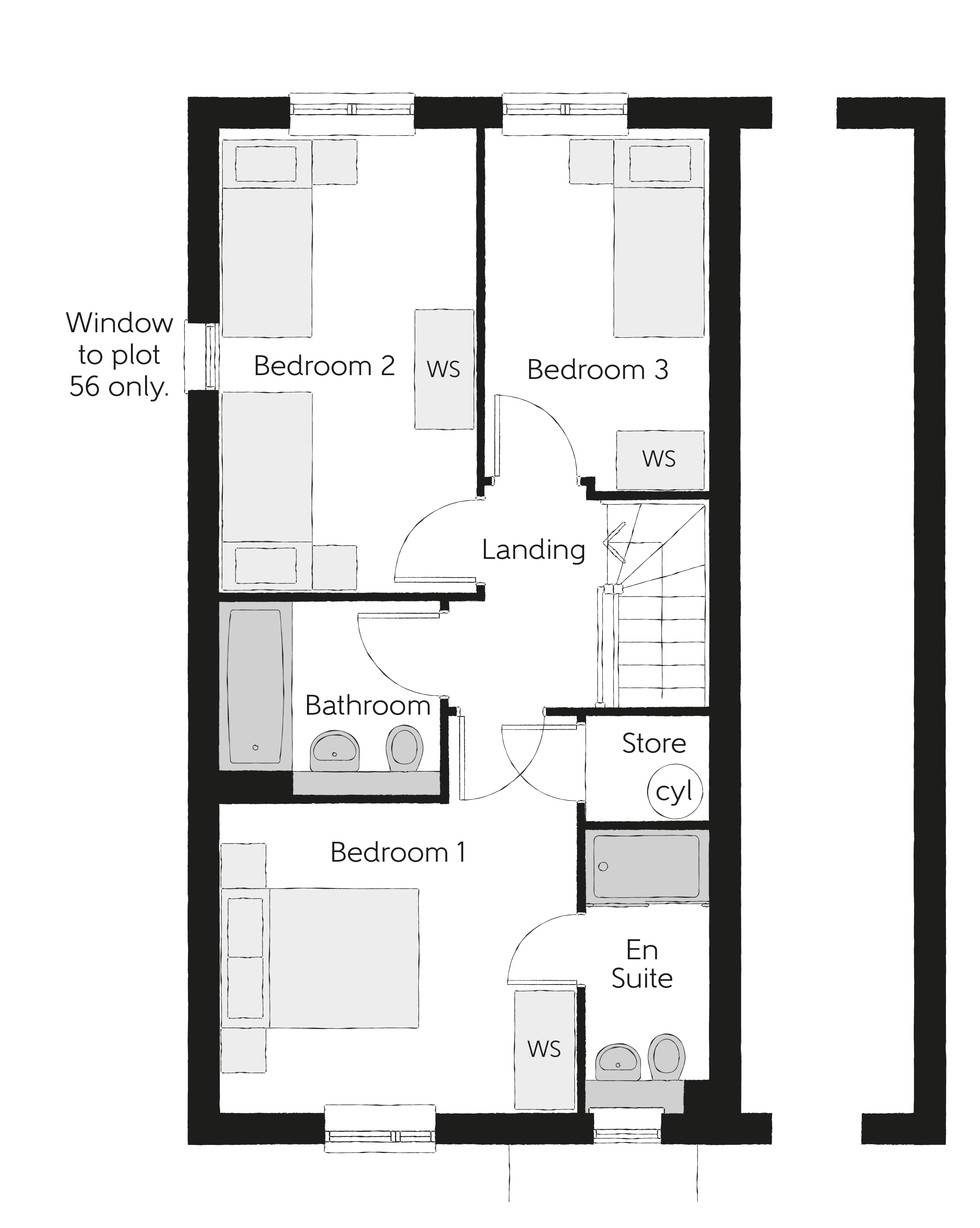 61, 36 Waterslade Way, Houghton Regis floorplan