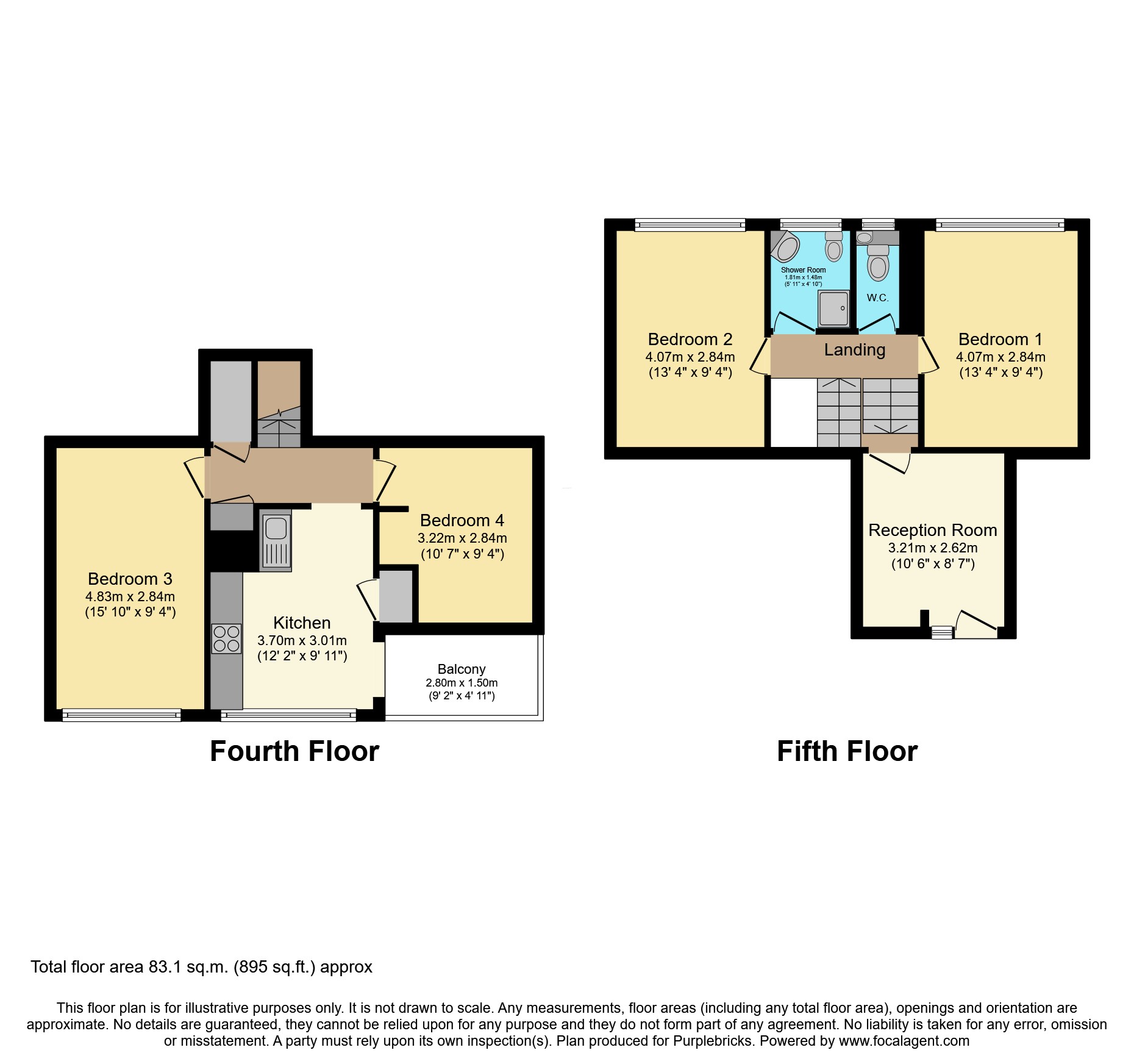 Flat 83/Copeland House, Garratt Lane, London floorplan