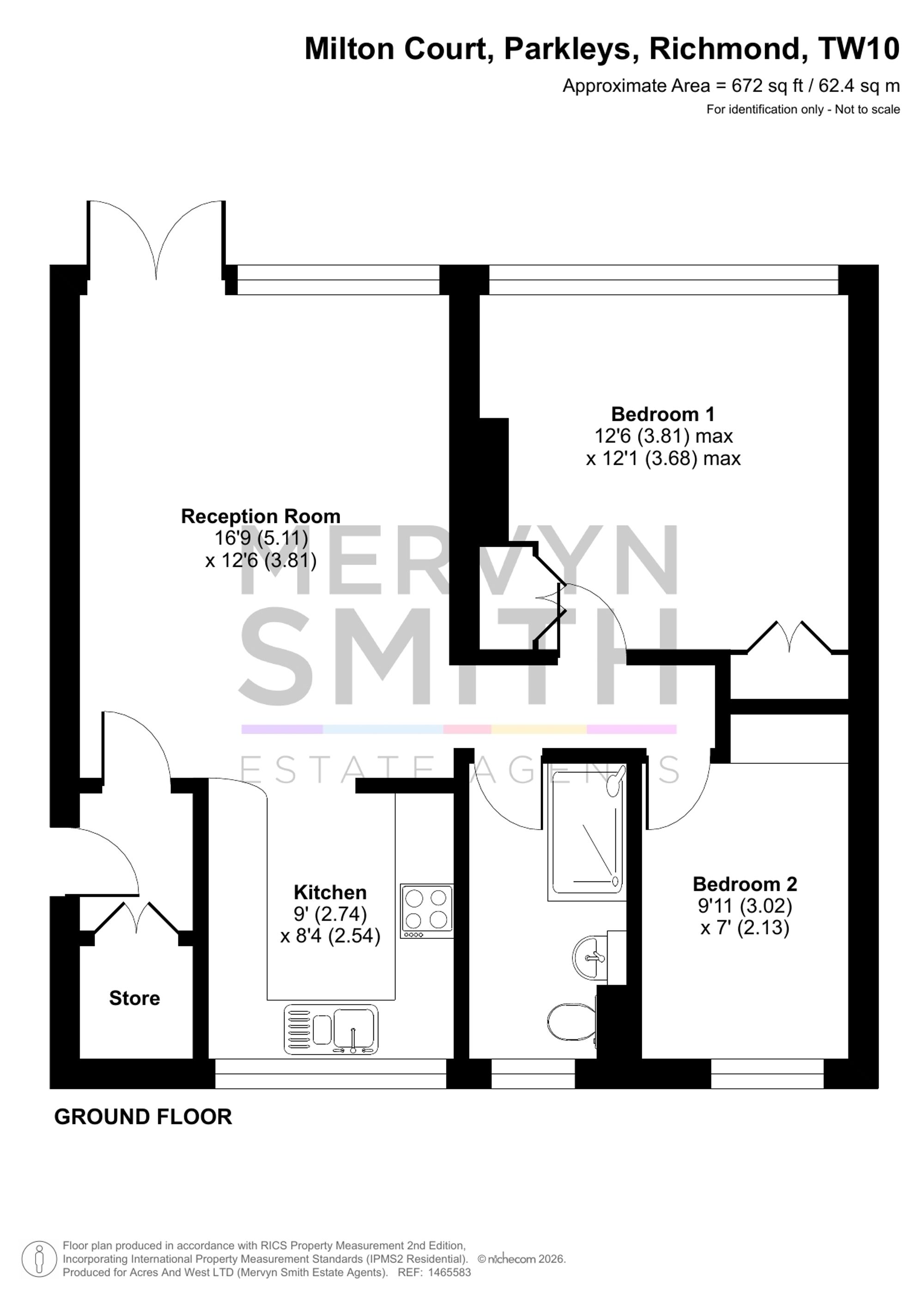 15 Milton Court Parkleys, Richmond floorplan