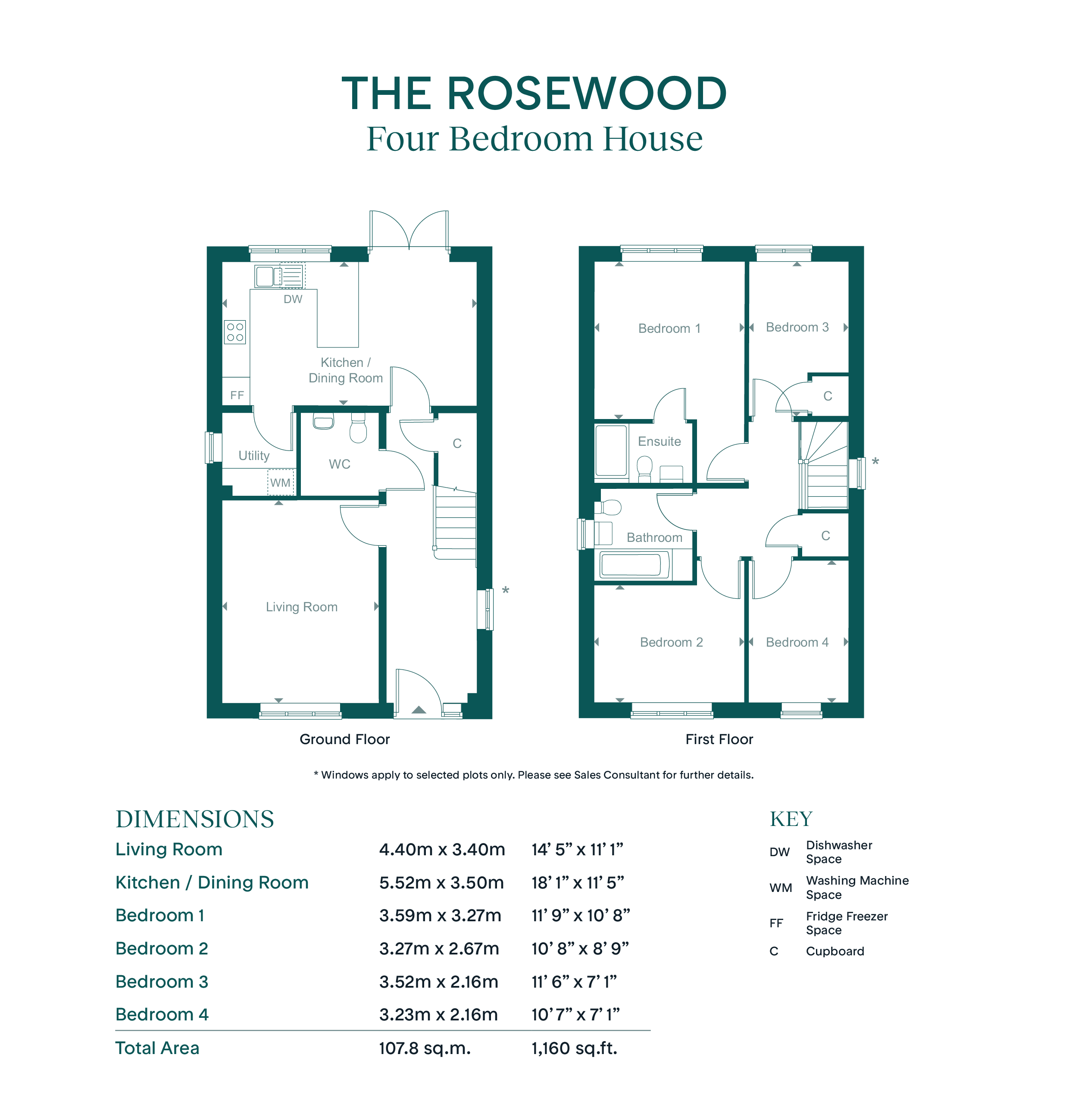 16 Elm Avenue - Rosewood RL flatfair, Leaf Living at Western Gate, Northampton, NN7, Northampton floorplan