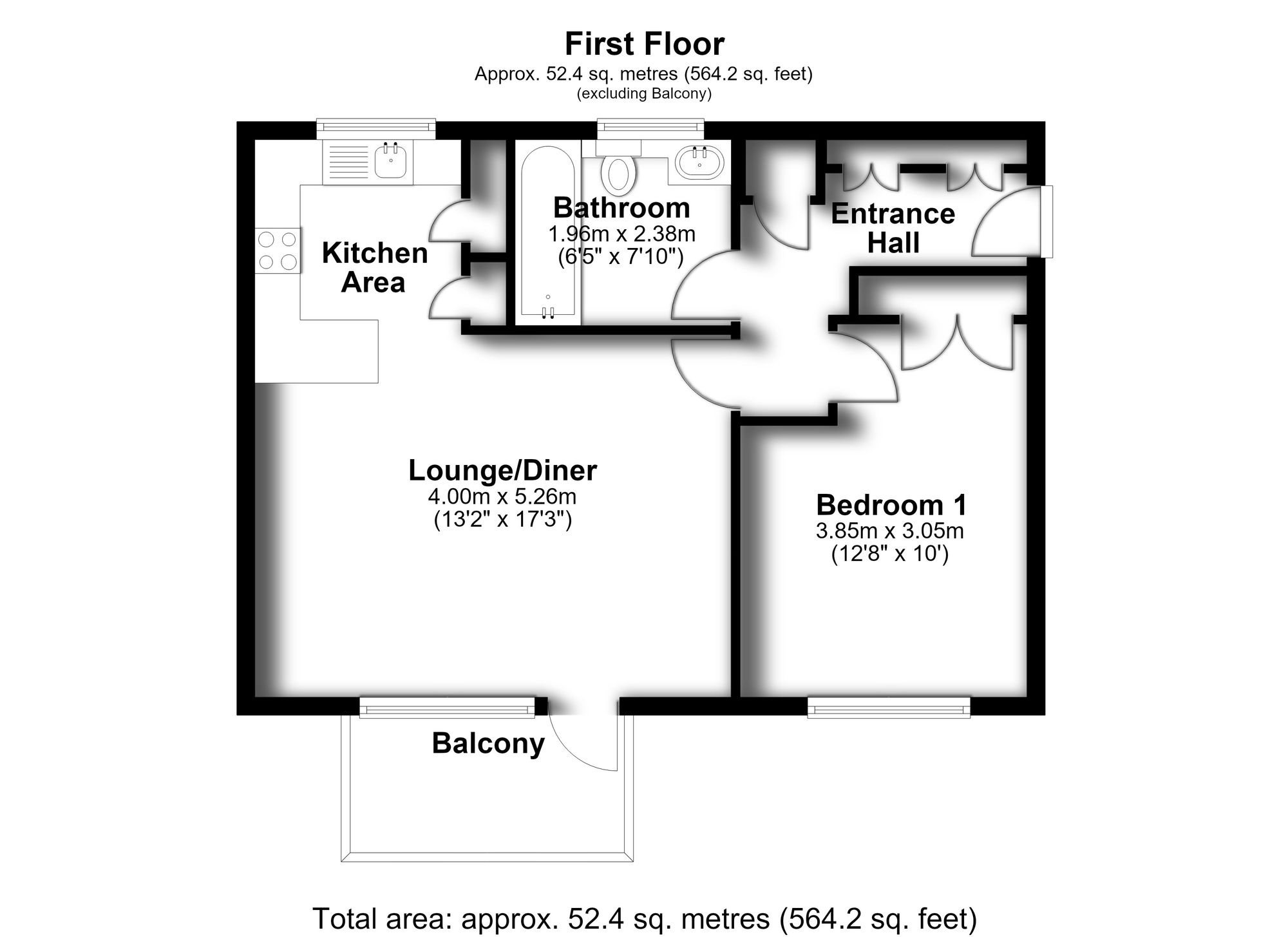 Flat 4, Oakdene, Bromley floorplan