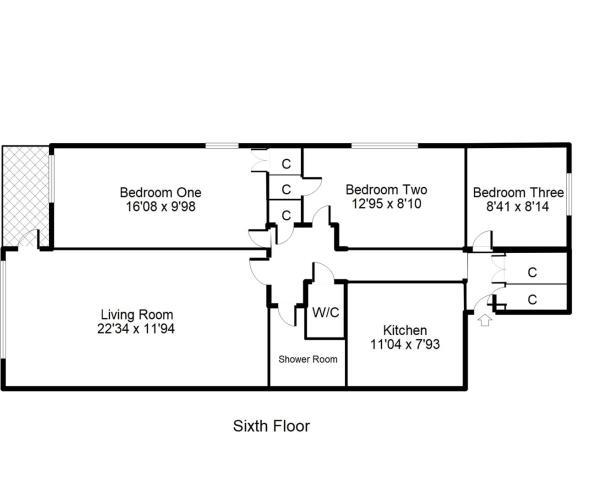 3 Bedrooms Flat for sale in Kingsway, Hove BN3