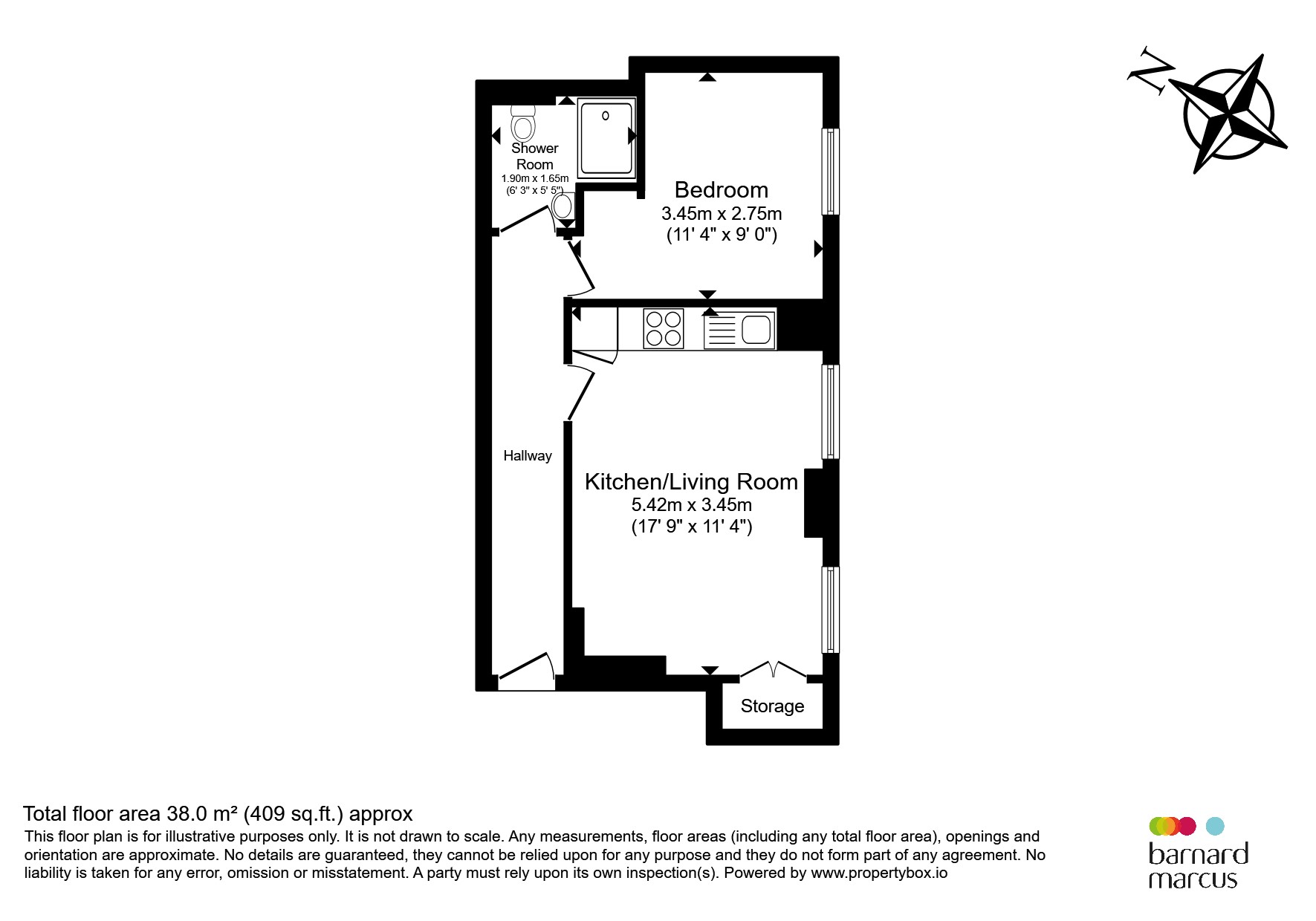 Flat 6, 1, East Street, London floorplan
