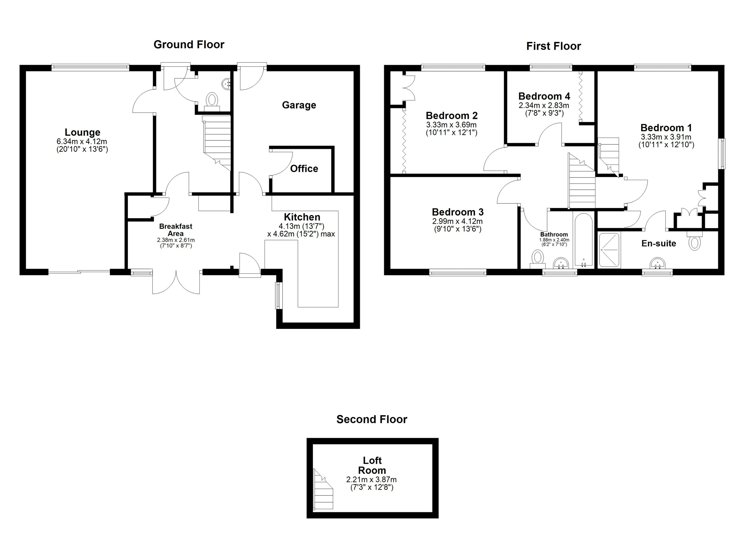 1, Court View Close, Almondsbury, Bristol, Gloucestershire, BS32 4DW, GB floorplan
