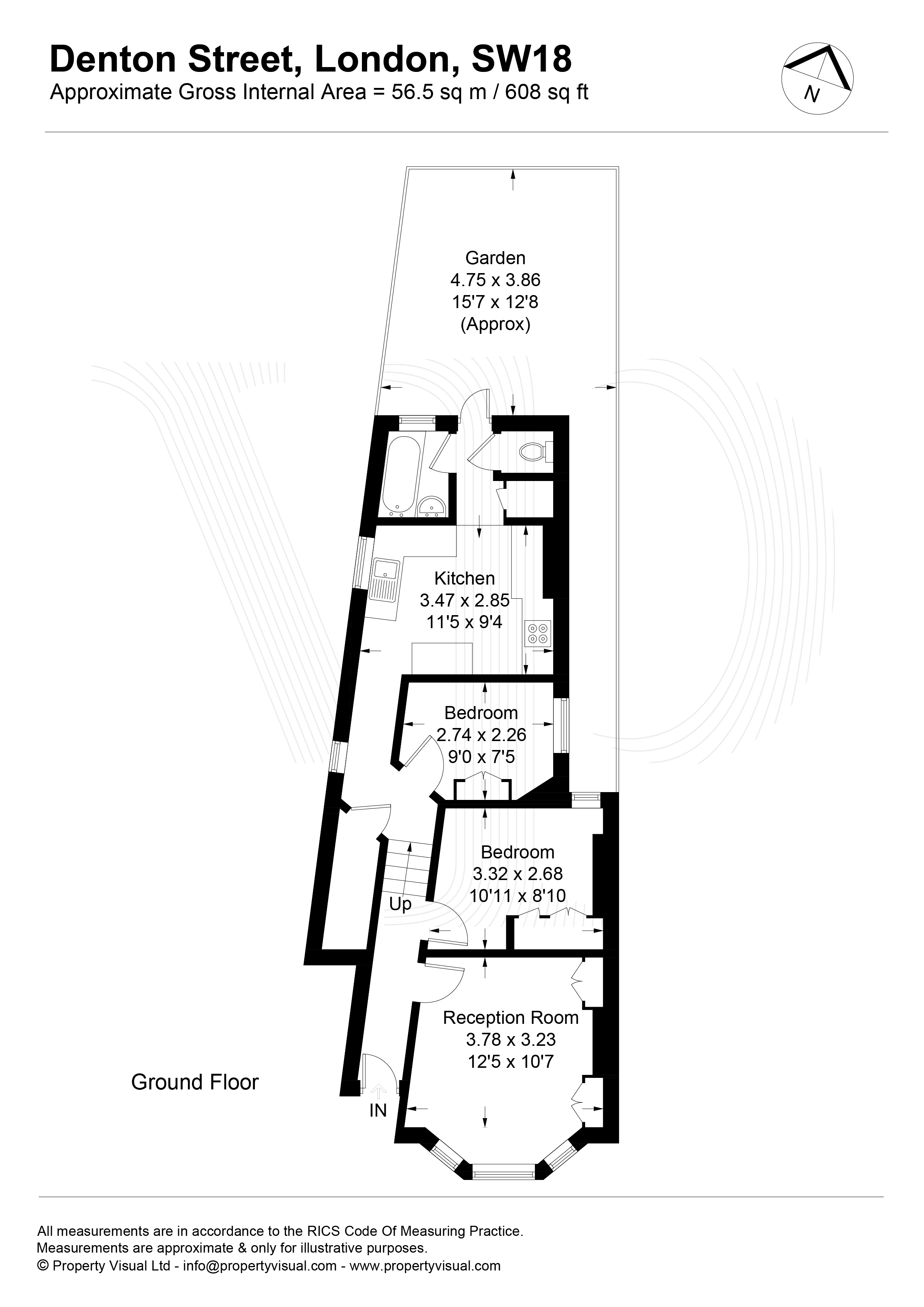 2 Bedrooms Flat for sale in Denton Street, London SW18