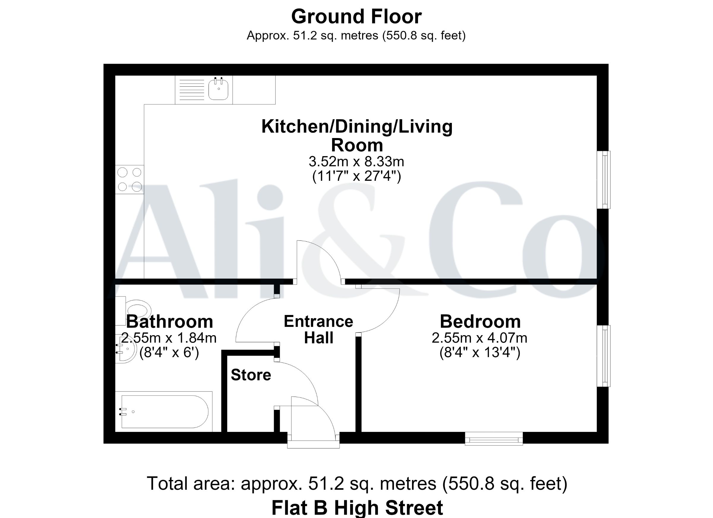 Flat B, 7 High Street, Stanford-le-Hope floorplan