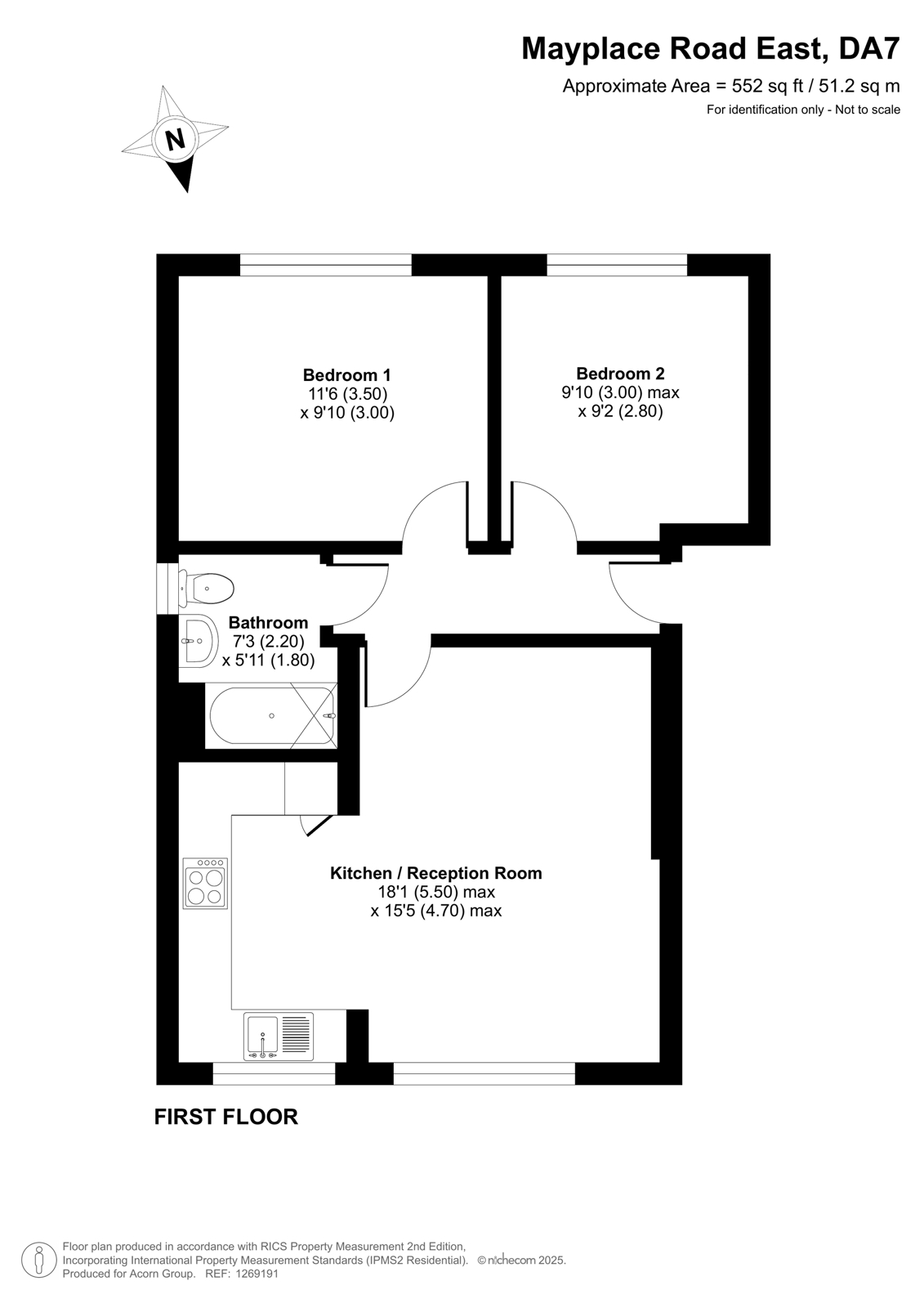 3, Library Court, 168, Mayplace Road East, Bexleyheath floorplan