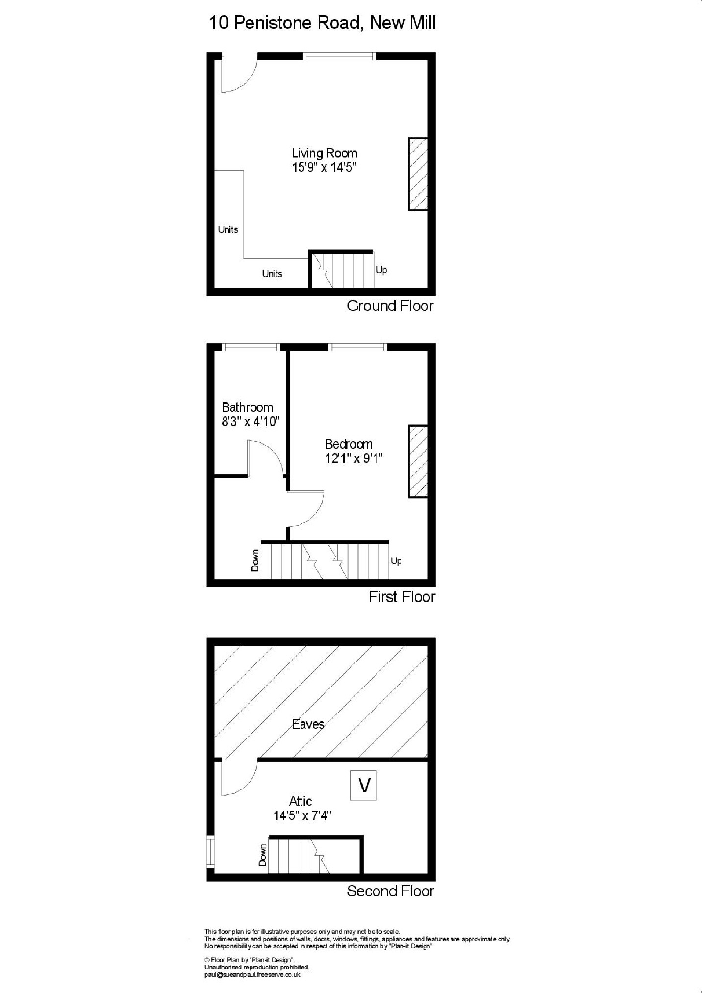 1 Bedrooms Terraced house to rent in Penistone Road, New Mill, Holmfirth HD9