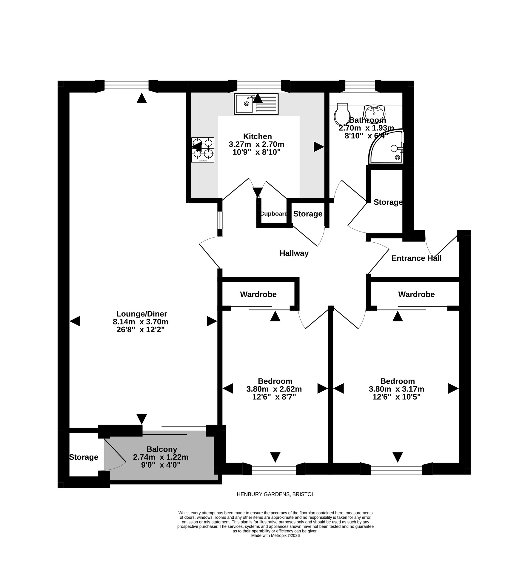 9 Henbury Gardens, Bristol floorplan