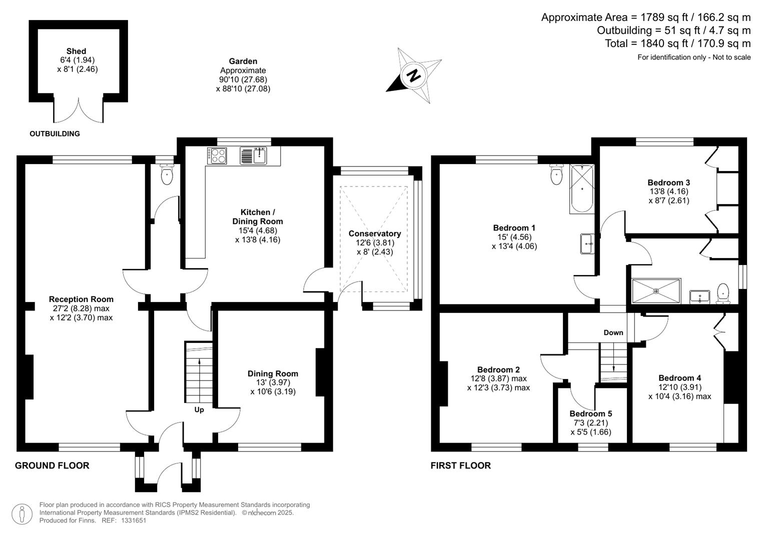 The Rookery including land, Durlock Road, Canterbury floorplan