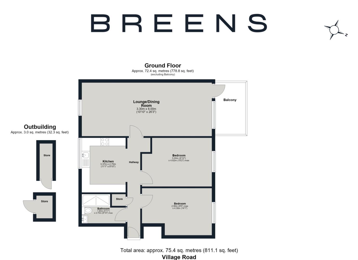 126, Village Road, Enfield floorplan