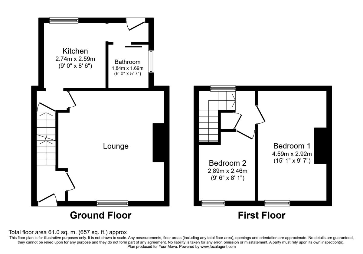 2 Bedrooms Terraced house to rent in Leeds Road, Dewsbury WF12