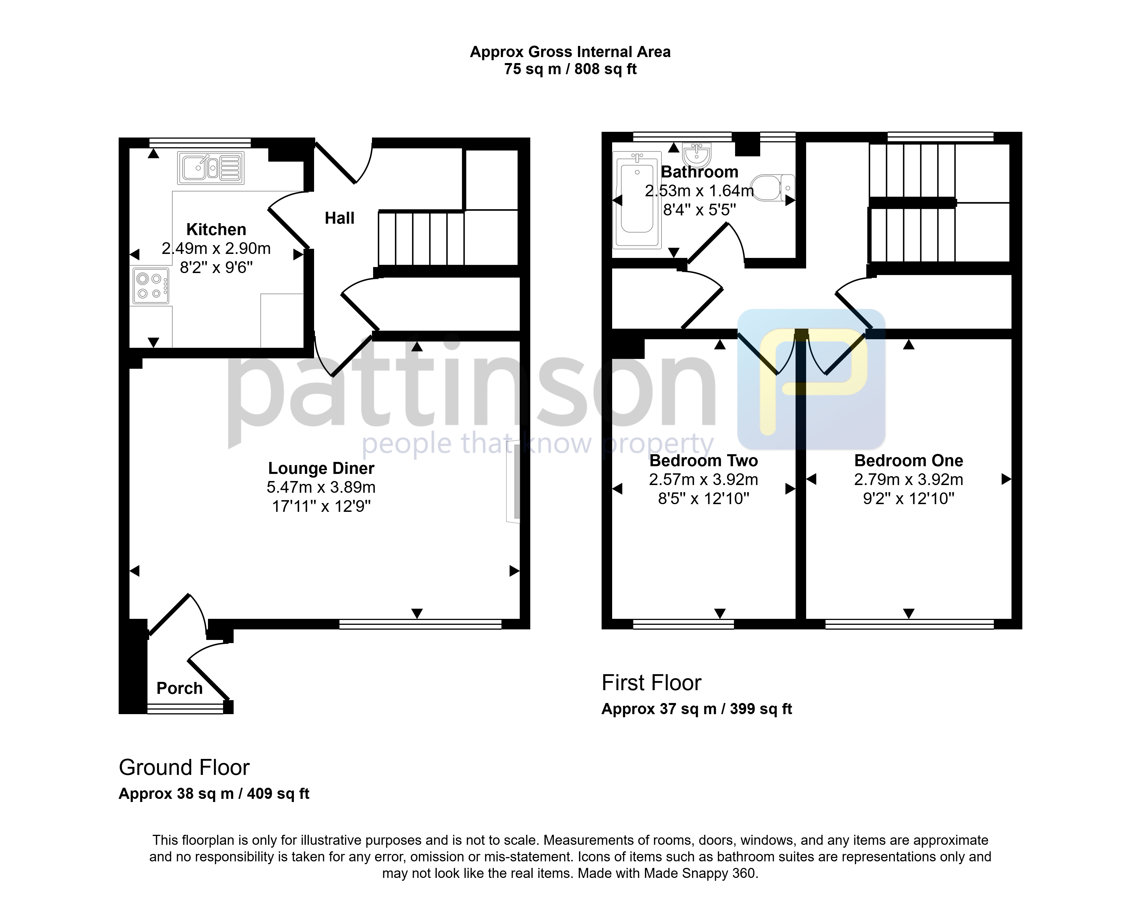 25, Briardene, Ashington floorplan