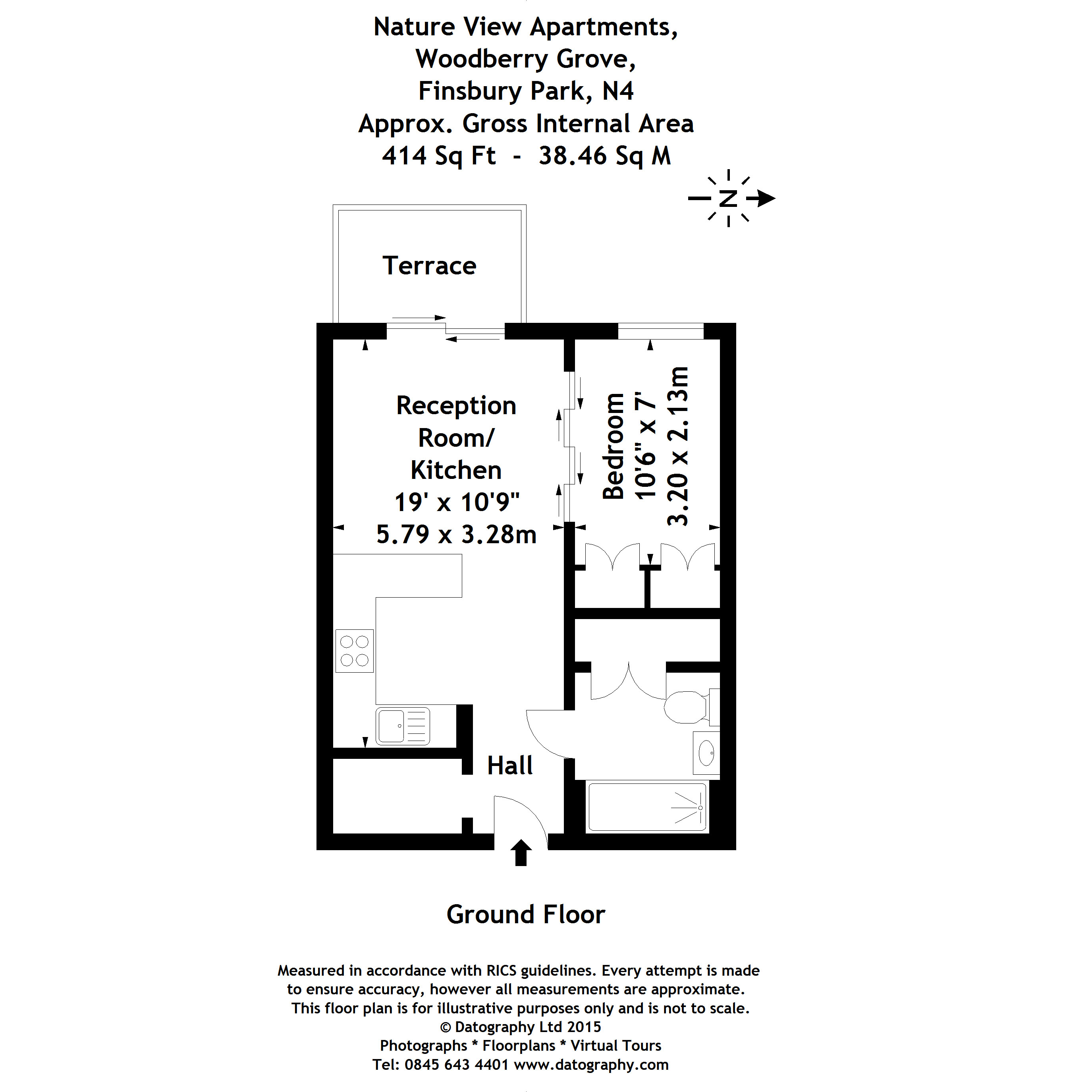 0 Bedrooms Studio to rent in Nature View Apartments, Woodbury Down, Finsbury Park N4