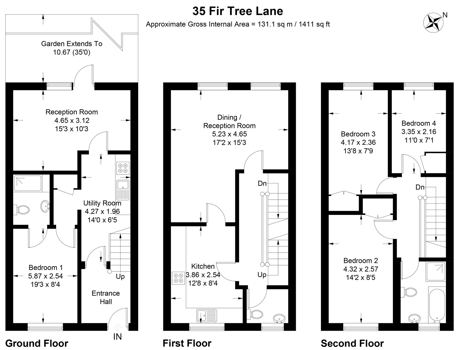 Fir Tree Lane, Newbury, Berkshire RG14, 4 bedroom terraced house for
