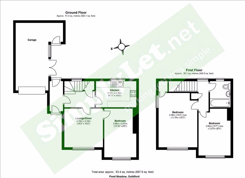 3 Bedrooms Semi-detached house to rent in Pond Meadow, Guildford, Surrey GU2