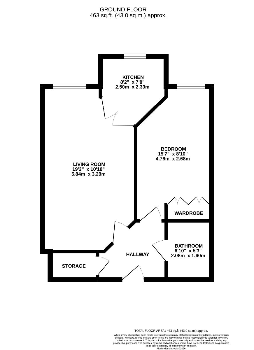 Flat 17, Richmond Court, Herne Bay floorplan