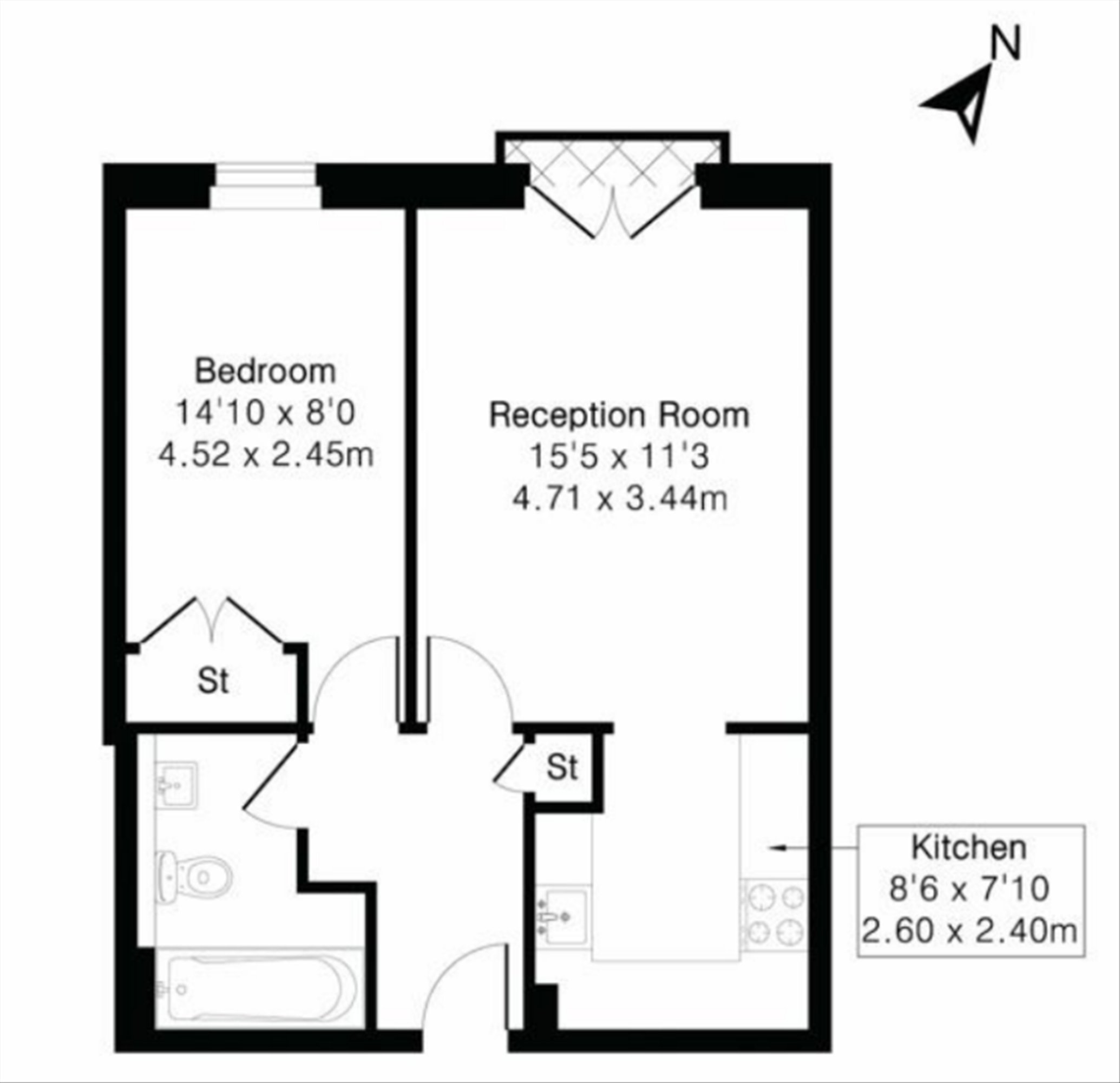 Flat 302, Colefax Building, 23, Plumbers Row, London floorplan