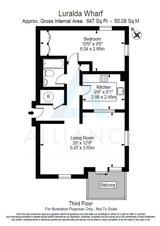 Flat 48, Luralda Wharf, 40, Saunders Ness Road, London floorplan