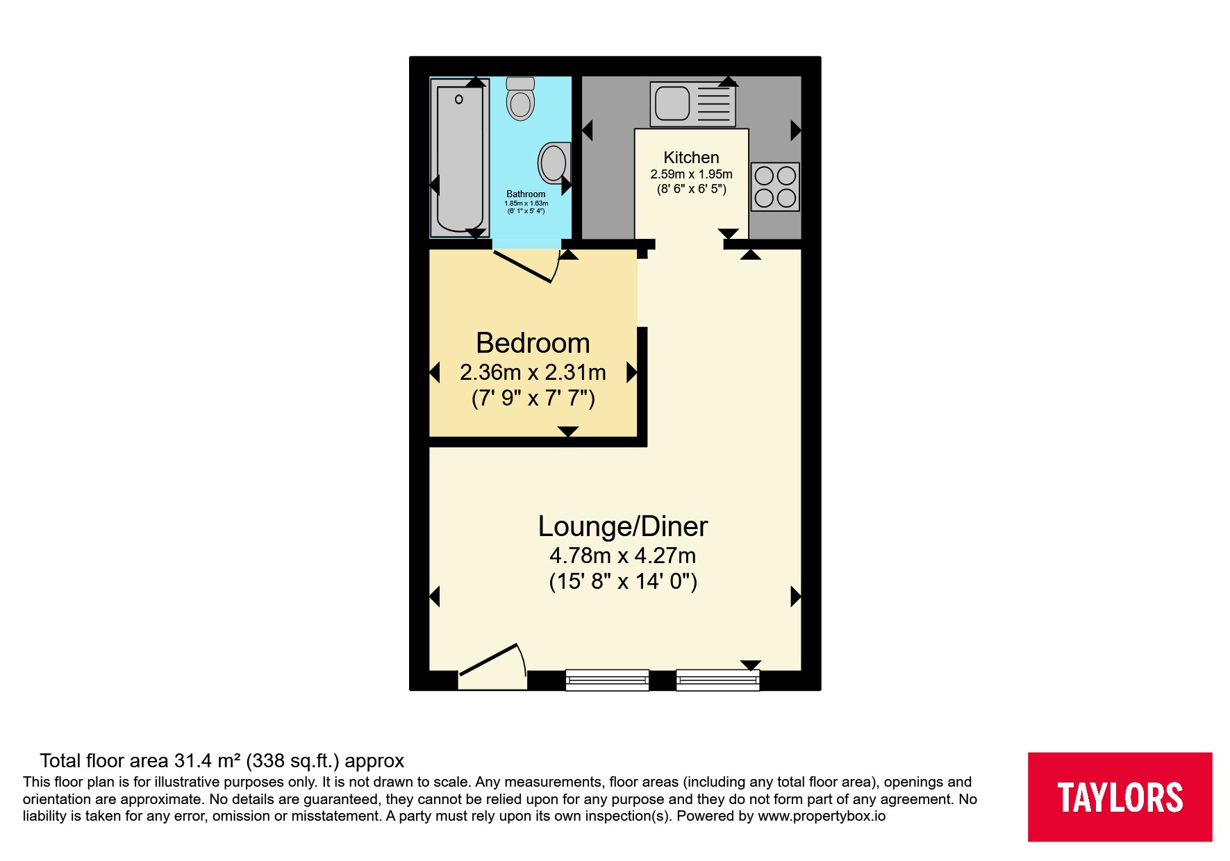 1 Hudson Court,, Victoria Street, Bedfordshire floorplan