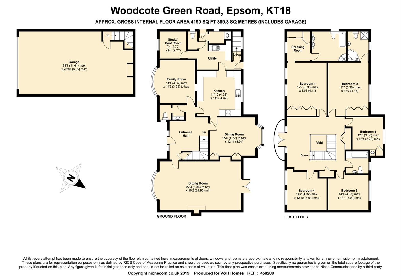 5 Bedrooms Detached house for sale in Woodcote Green Road, Epsom KT18