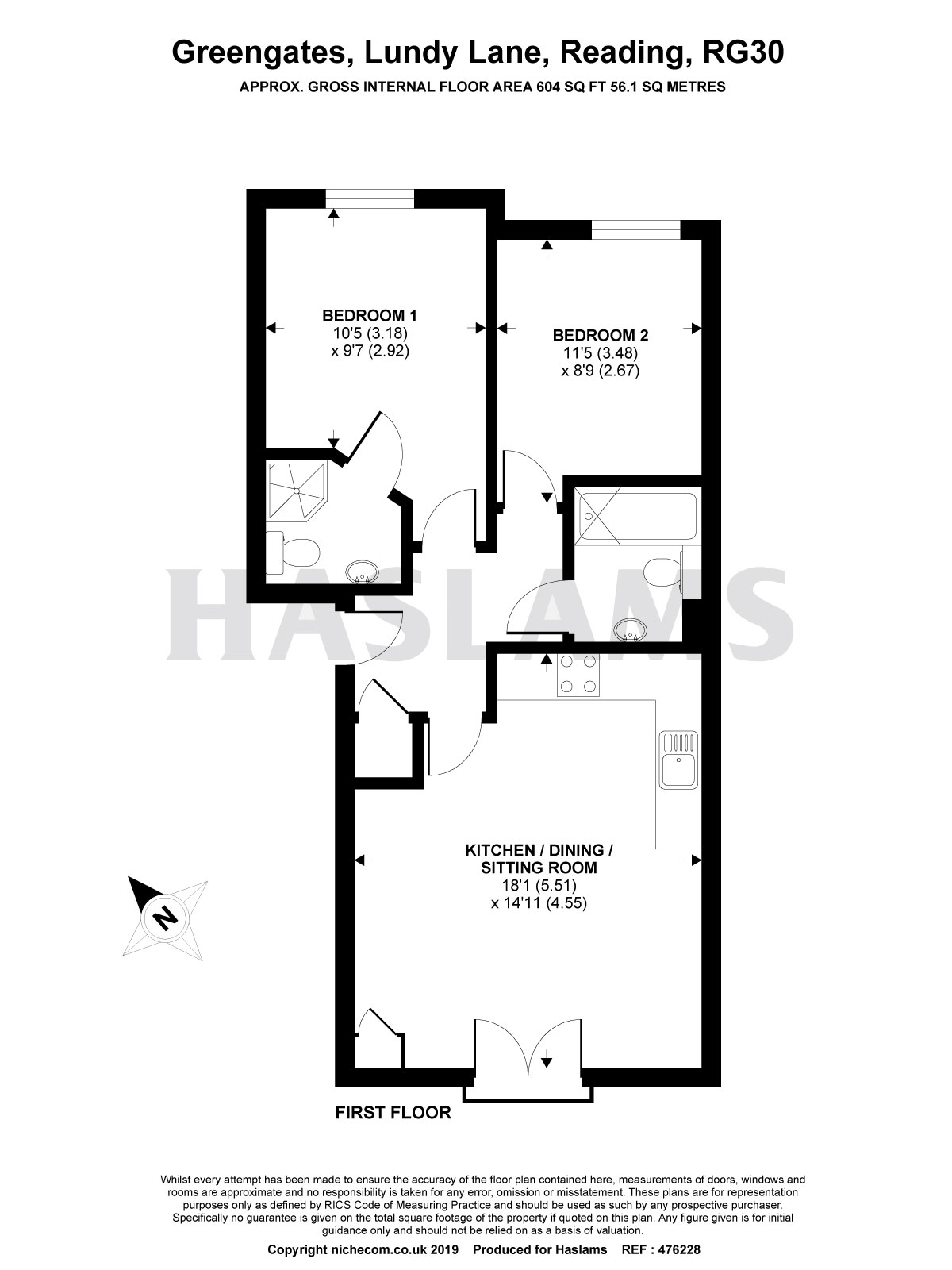 2 Bedrooms Flat for sale in Greengates, Lundy Lane, Reading RG30