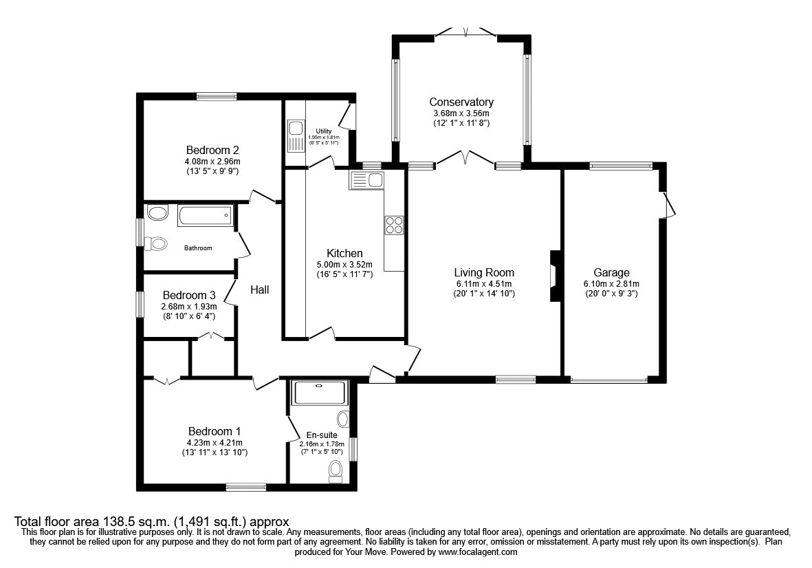 Grasmere, 1, College Close, Ellesmere floorplan