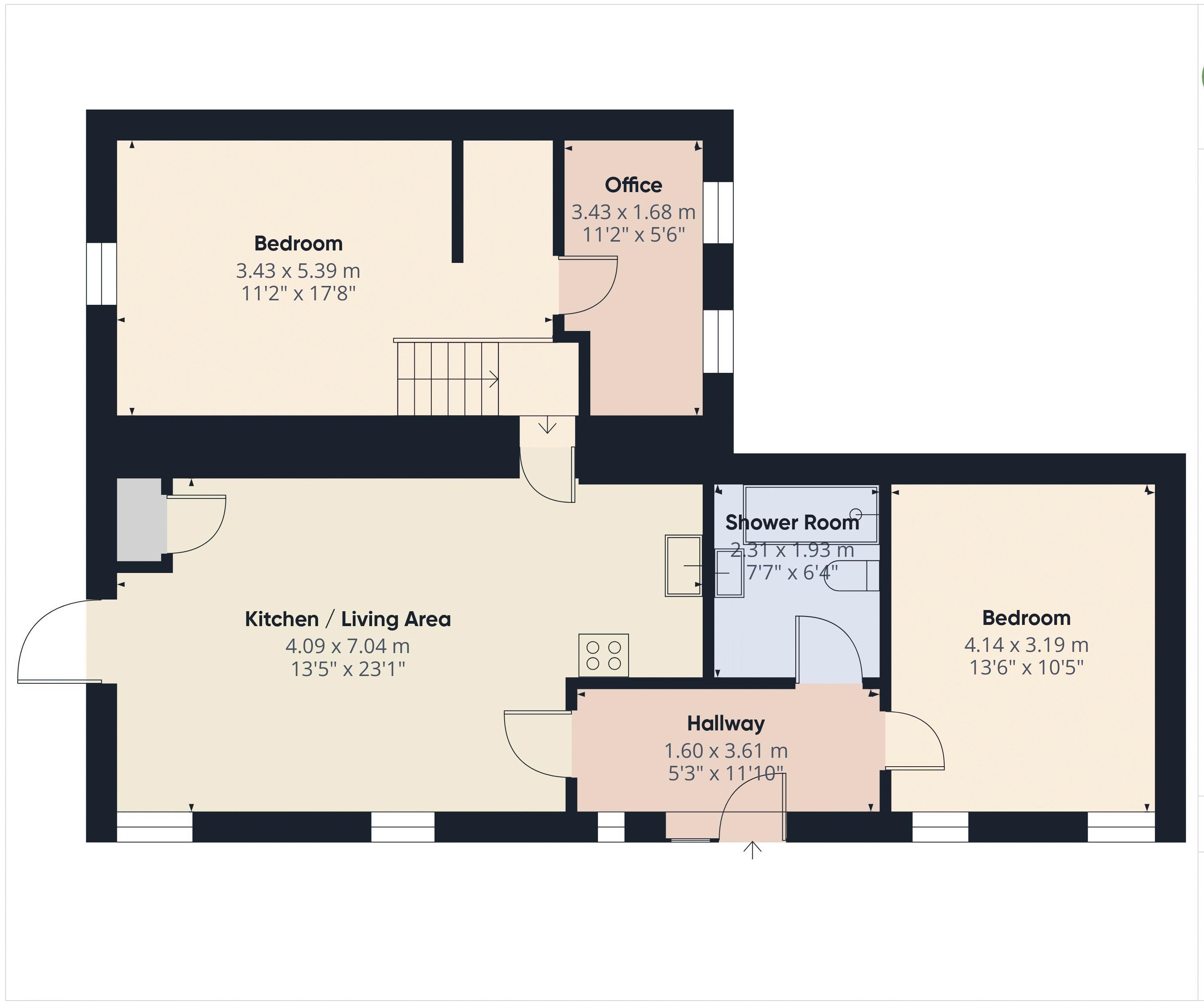 Woodpecker Barn, Killigorrick Farm, Liskeard floorplan