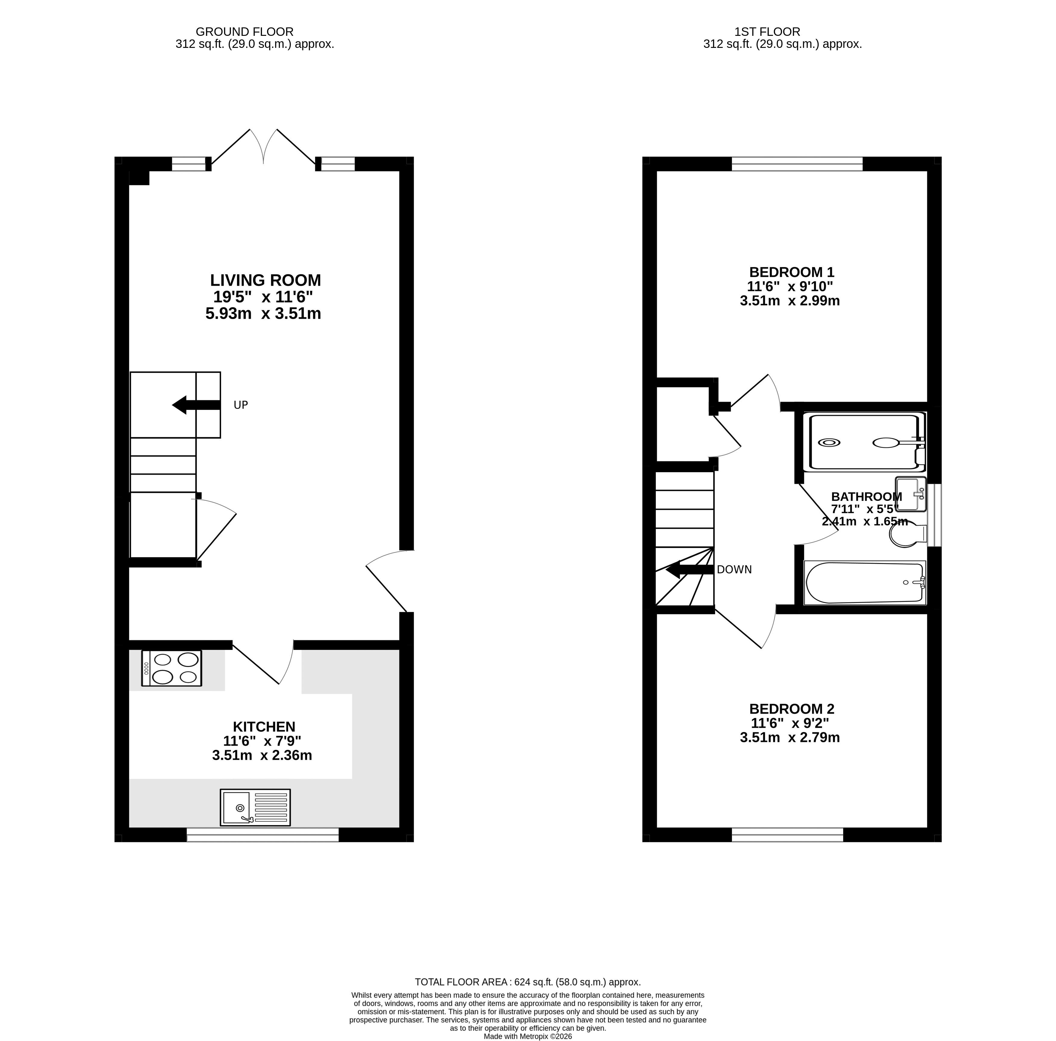 23, Sunningdale Close, York floorplan