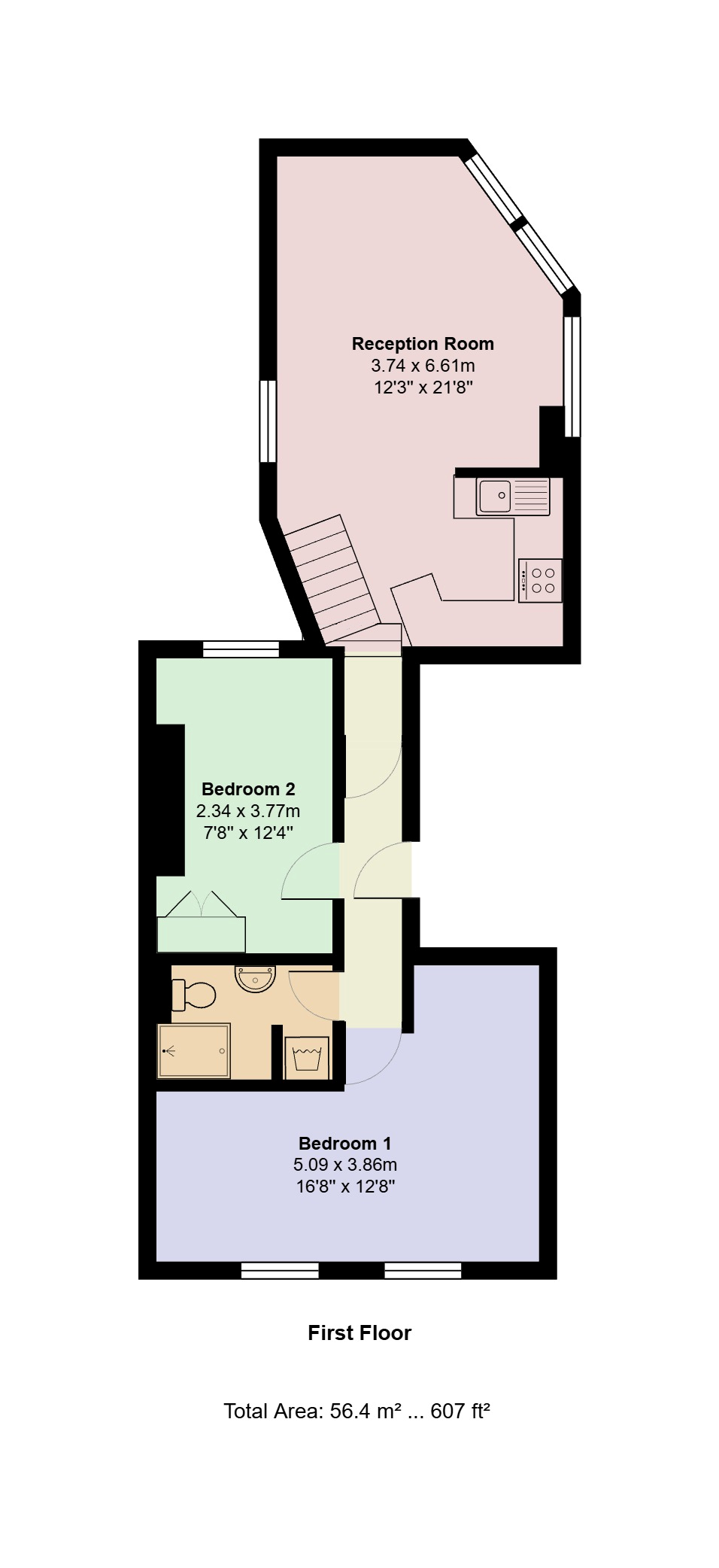 42, Oakford Road, Kentish Town, London floorplan
