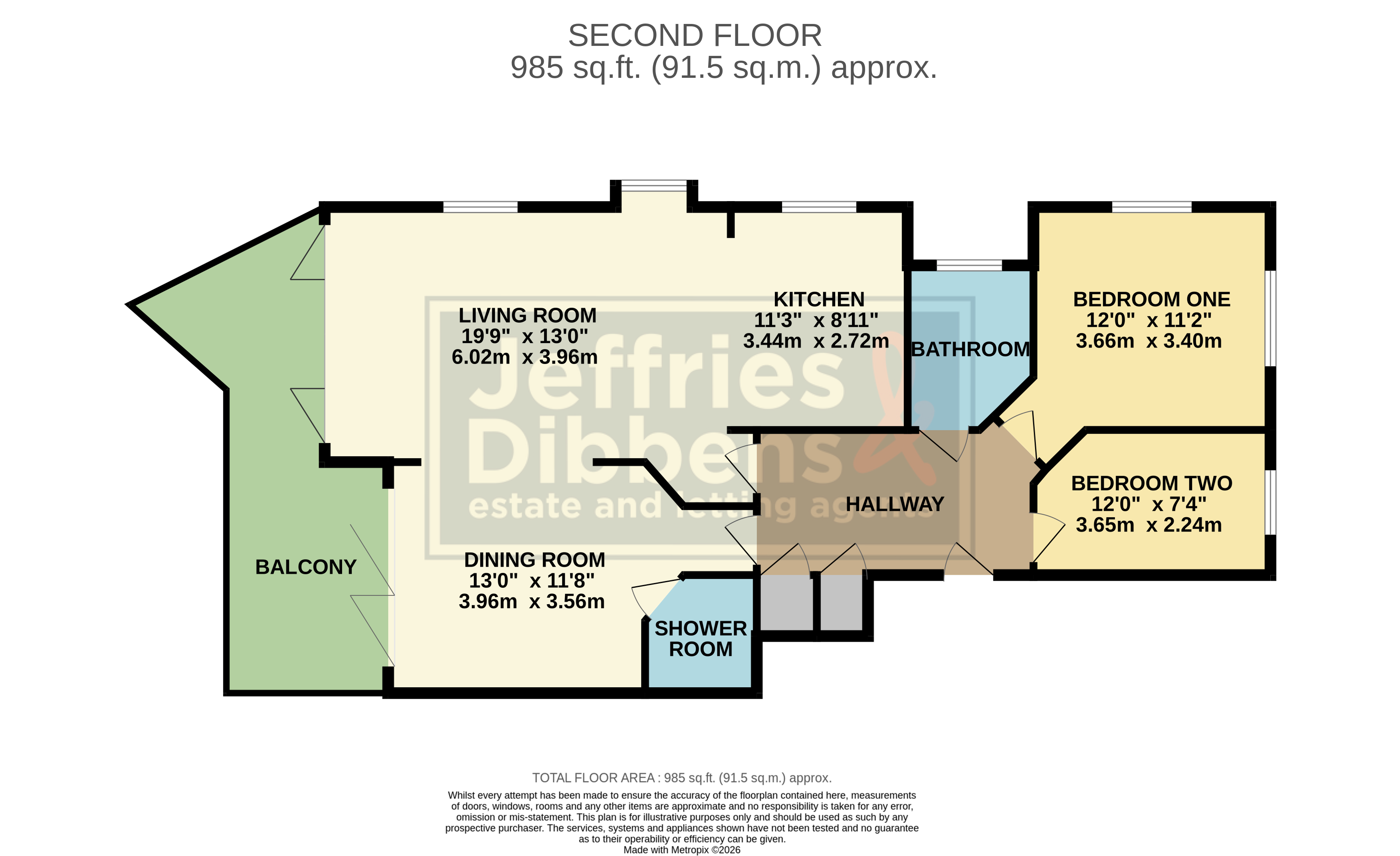 Flat 8 Channel House, 386, Sea Front, Hayling Island floorplan