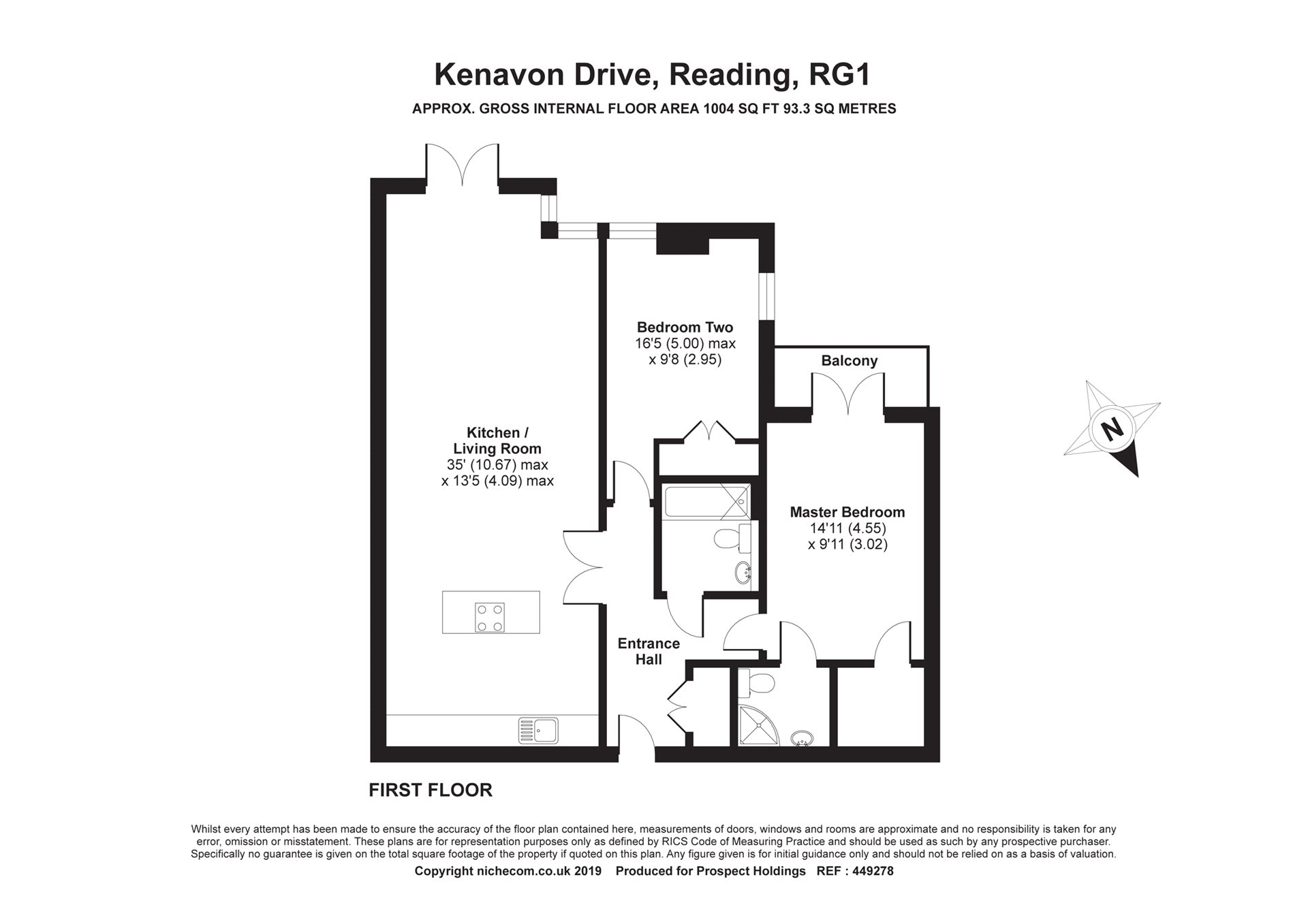 2 Bedrooms Flat to rent in The Meridian, Kenavon Drive, Reading, Berkshire RG1