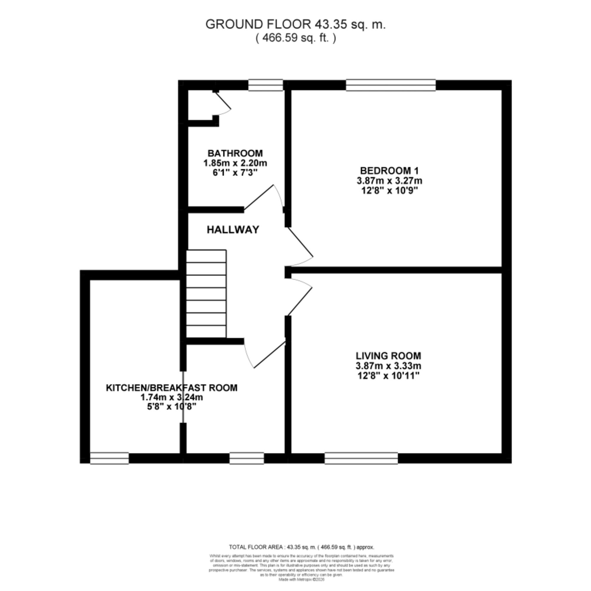 22a Whitemill Lane, Stone floorplan