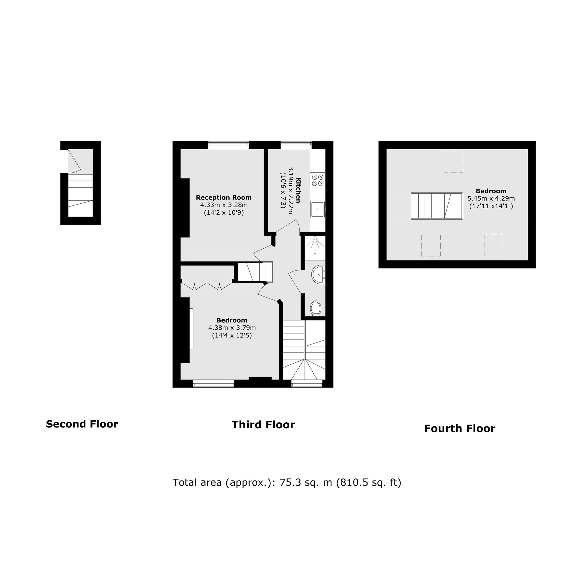 Flat D, 19, Camden Park Road, London floorplan
