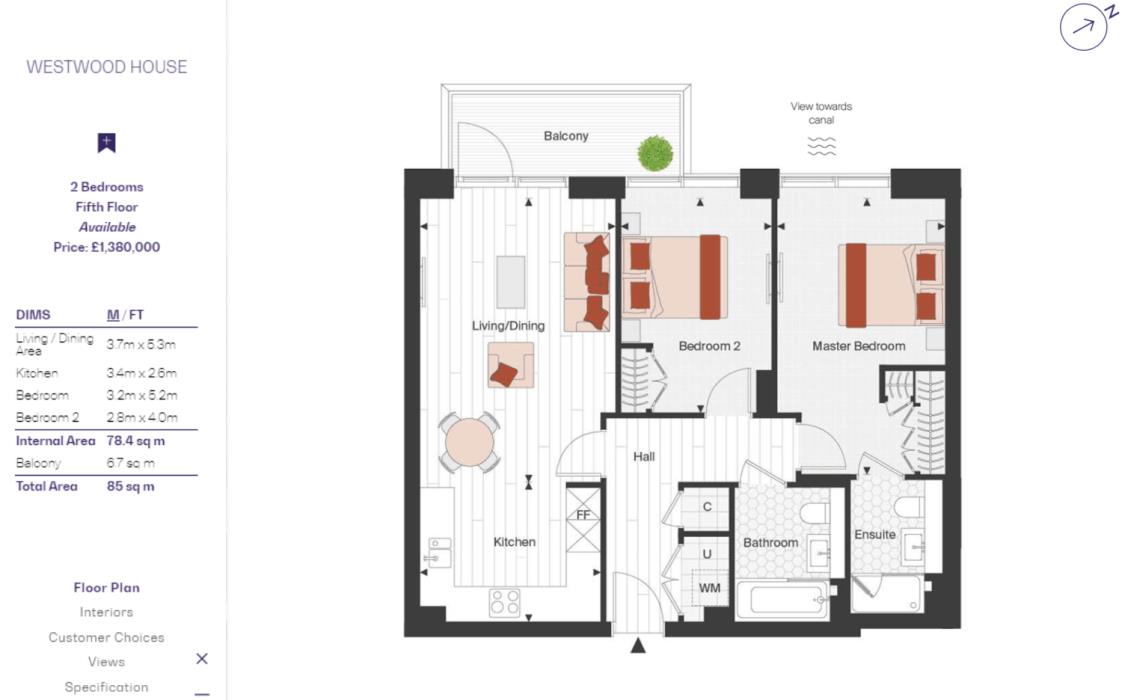 52 Westwood Building, 4 Lockgate Road, London floorplan