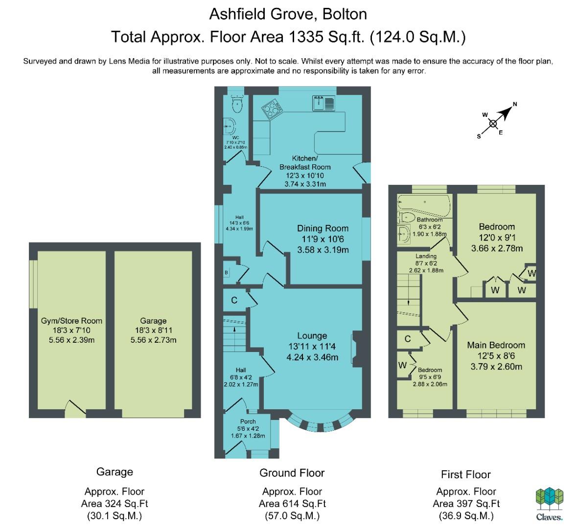 12, Ashfield Grove, Bolton floorplan